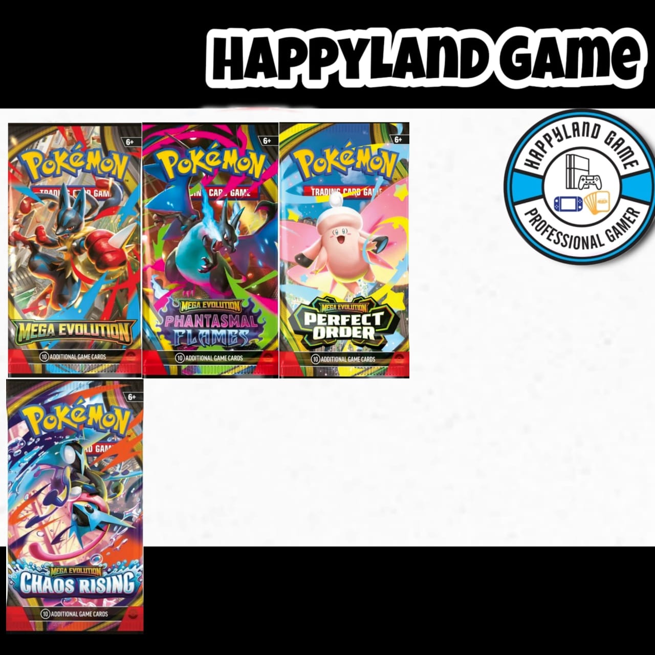 Pokemon TCG Card Game Mega Evolution - Single Pack (ME01-ME04)