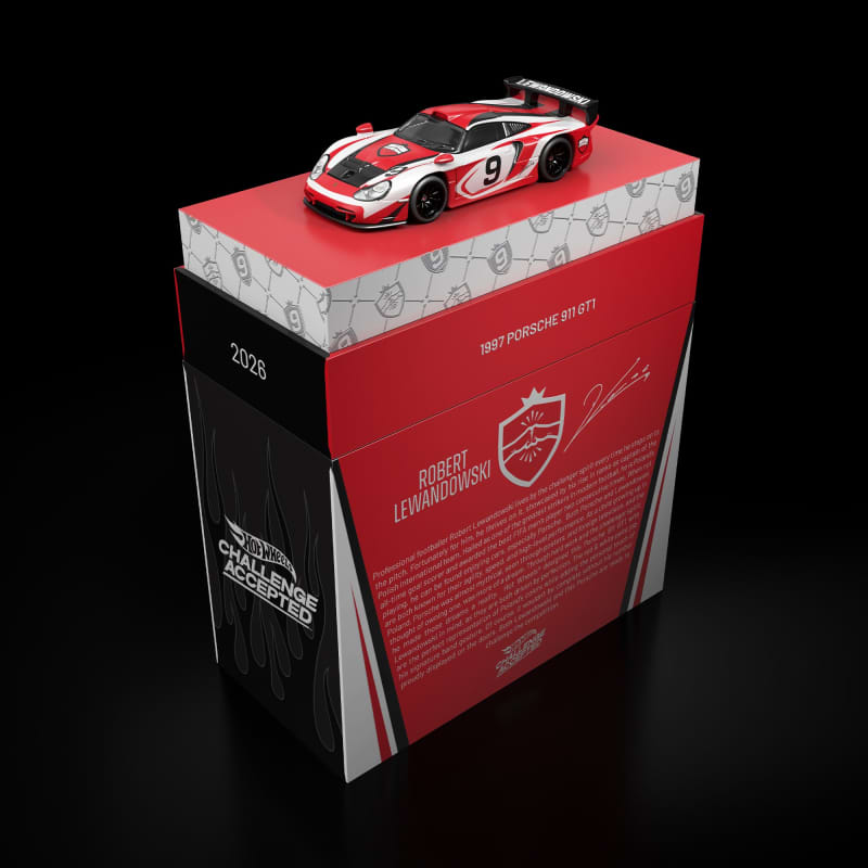 預訂 Pre Order - Hot Wheels x Robert Lewandowski x 1997 Porsche 911 GT1 Hotwheels