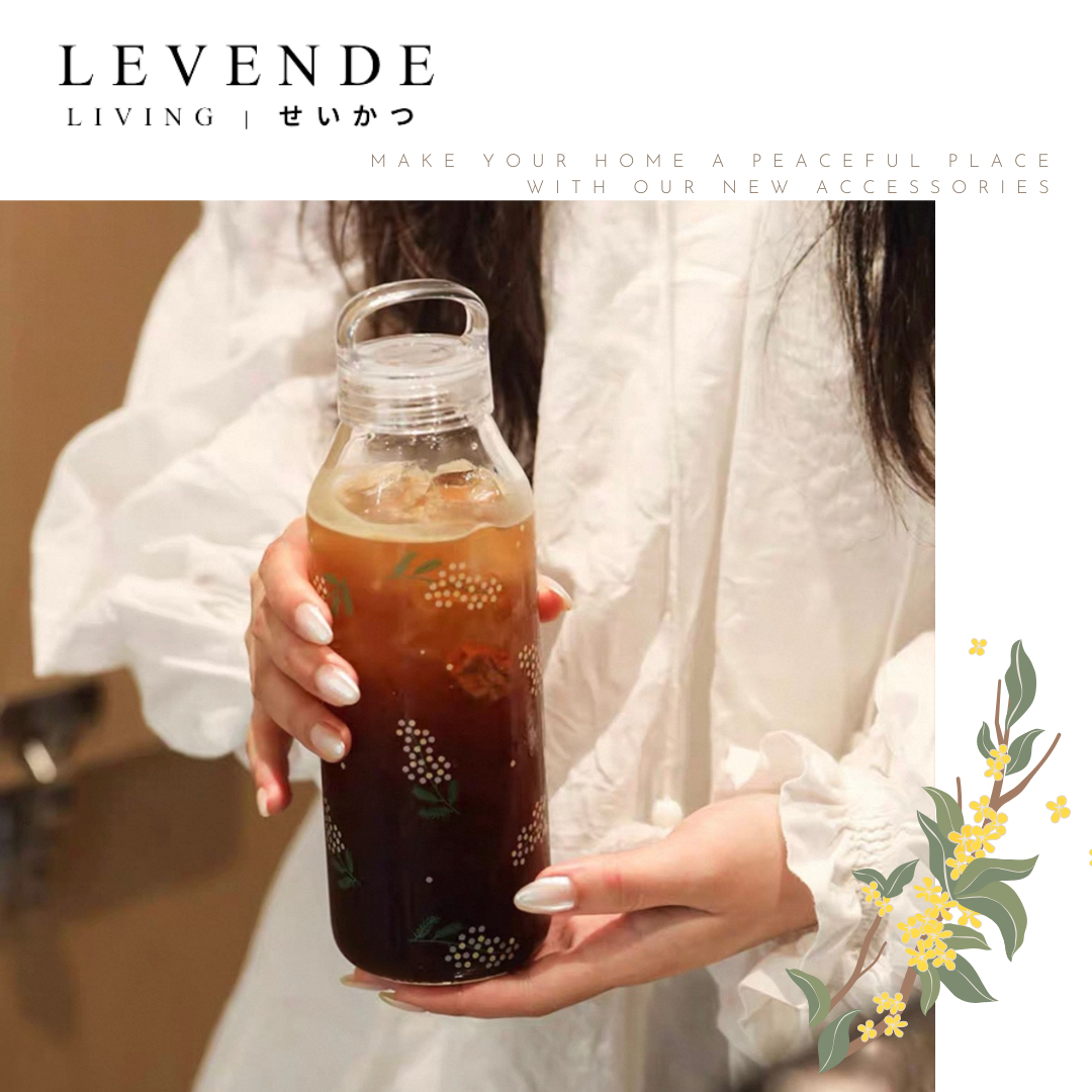 Levende 含羞草高硼硅耐熱手提玻璃瓶