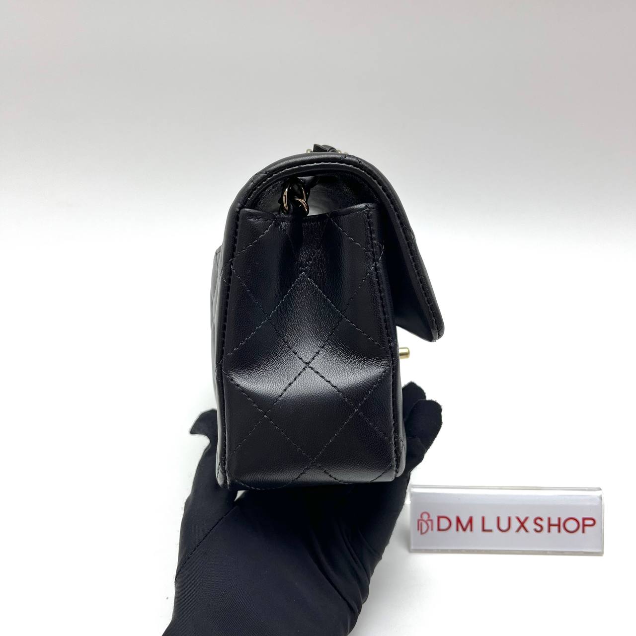 Chanel Mini Rectangular CF Black GHW (Microchip)