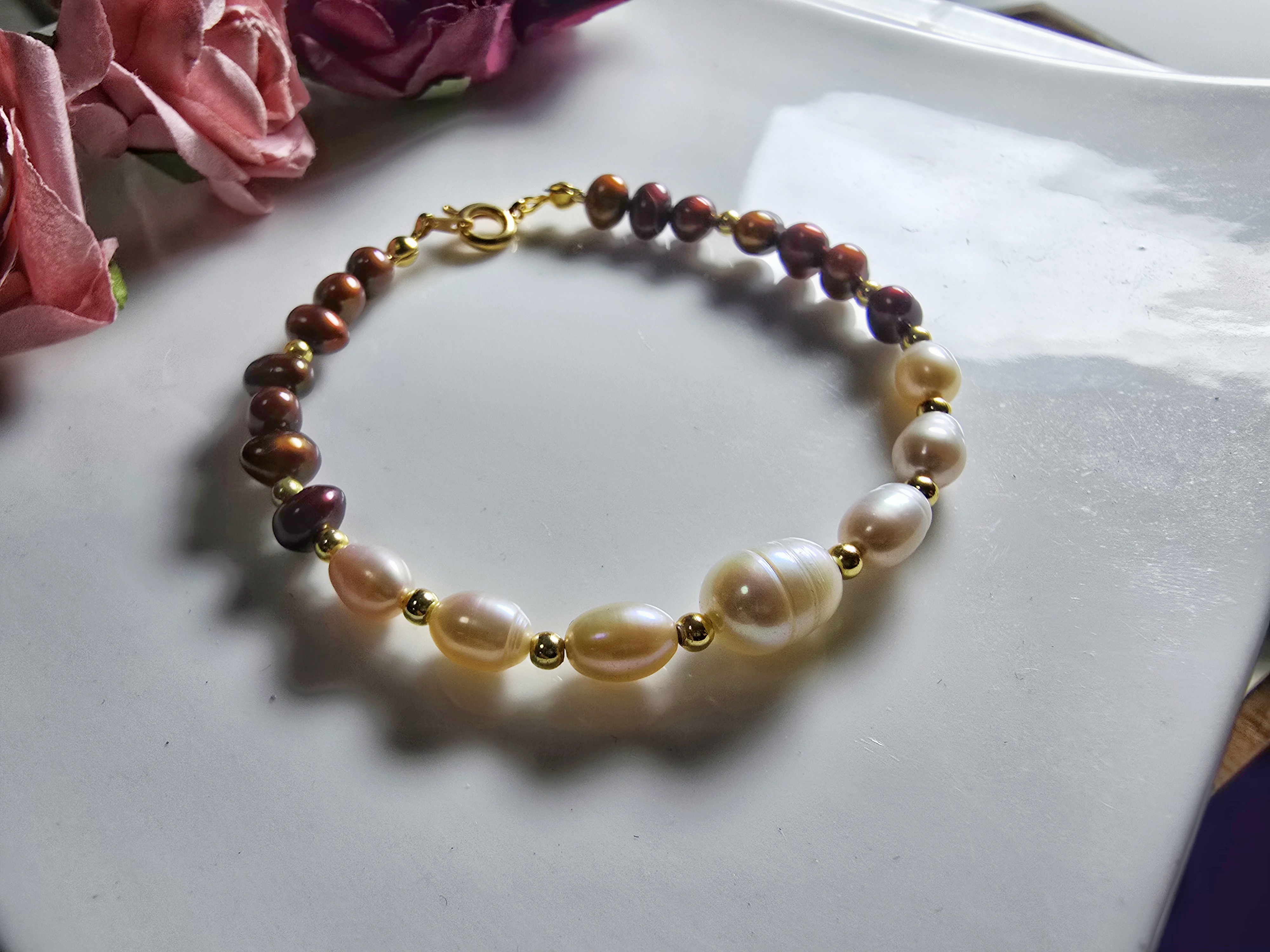 FWP0125-5  天然珍珠復古手鏈