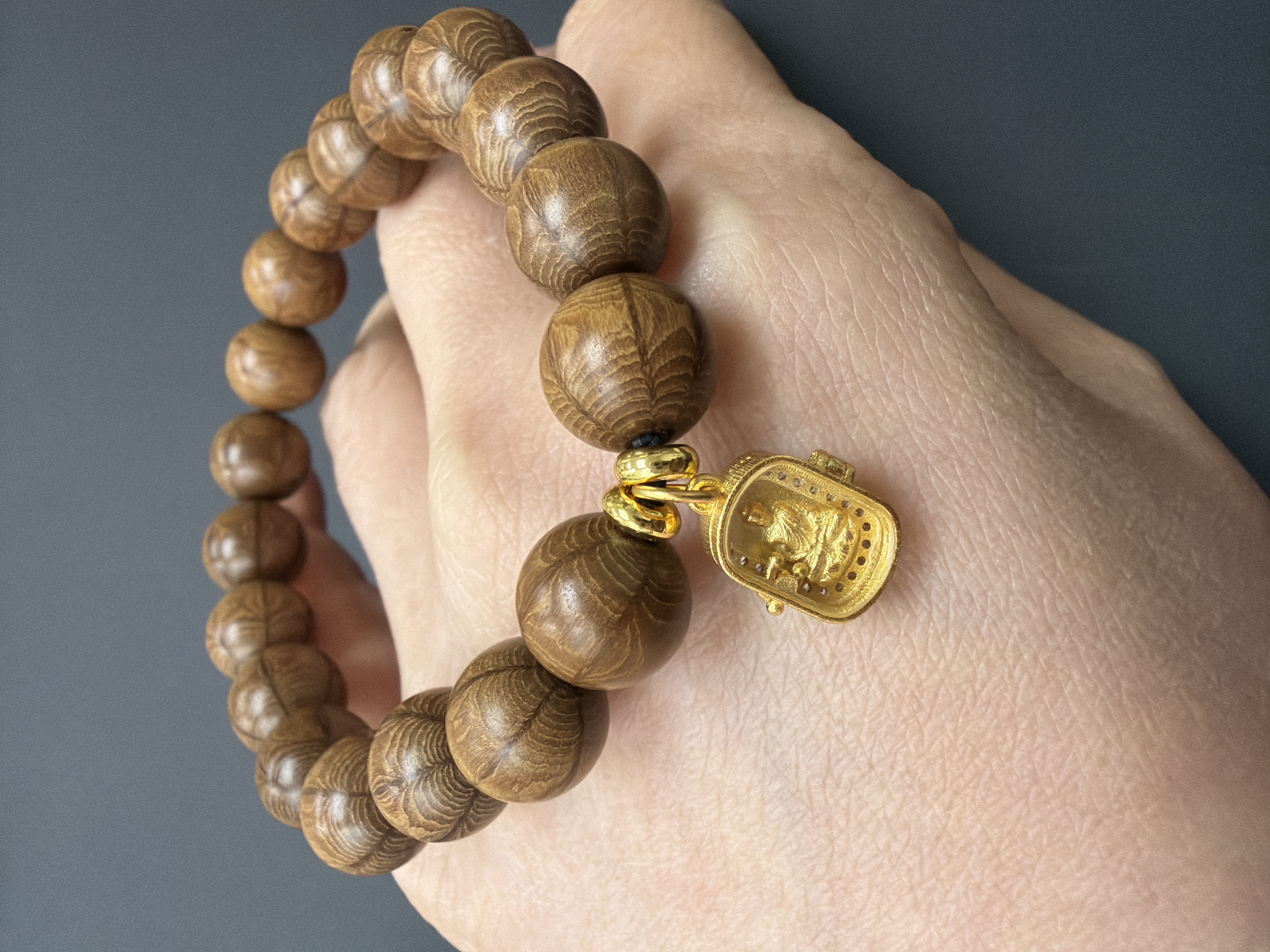 10mm 五台山六道手串 配：佛吊餘