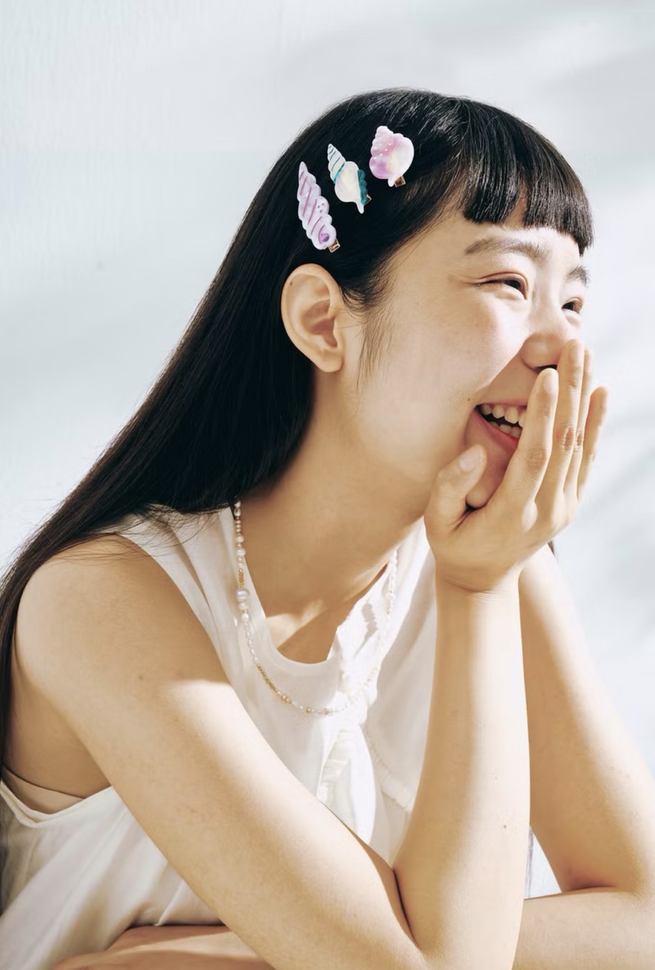 粉色海螺 髮夾 鴨嘴夾