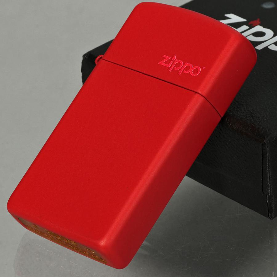 美國製造 | 香港行貨 Zippo指定經銷商 Zippo 1633 纖薄紅啞打火機 – 輕巧口袋紅色啞光 Slim Red Matte Lighter – Compact Pocket-Friendly Crimson Finish