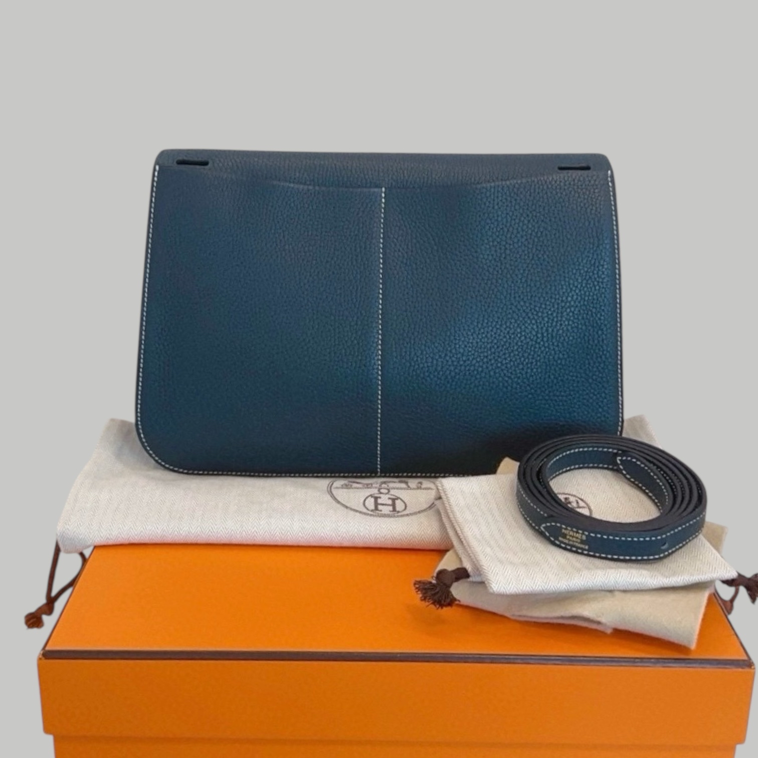 Hermes Halzan 31 松柏綠金扣