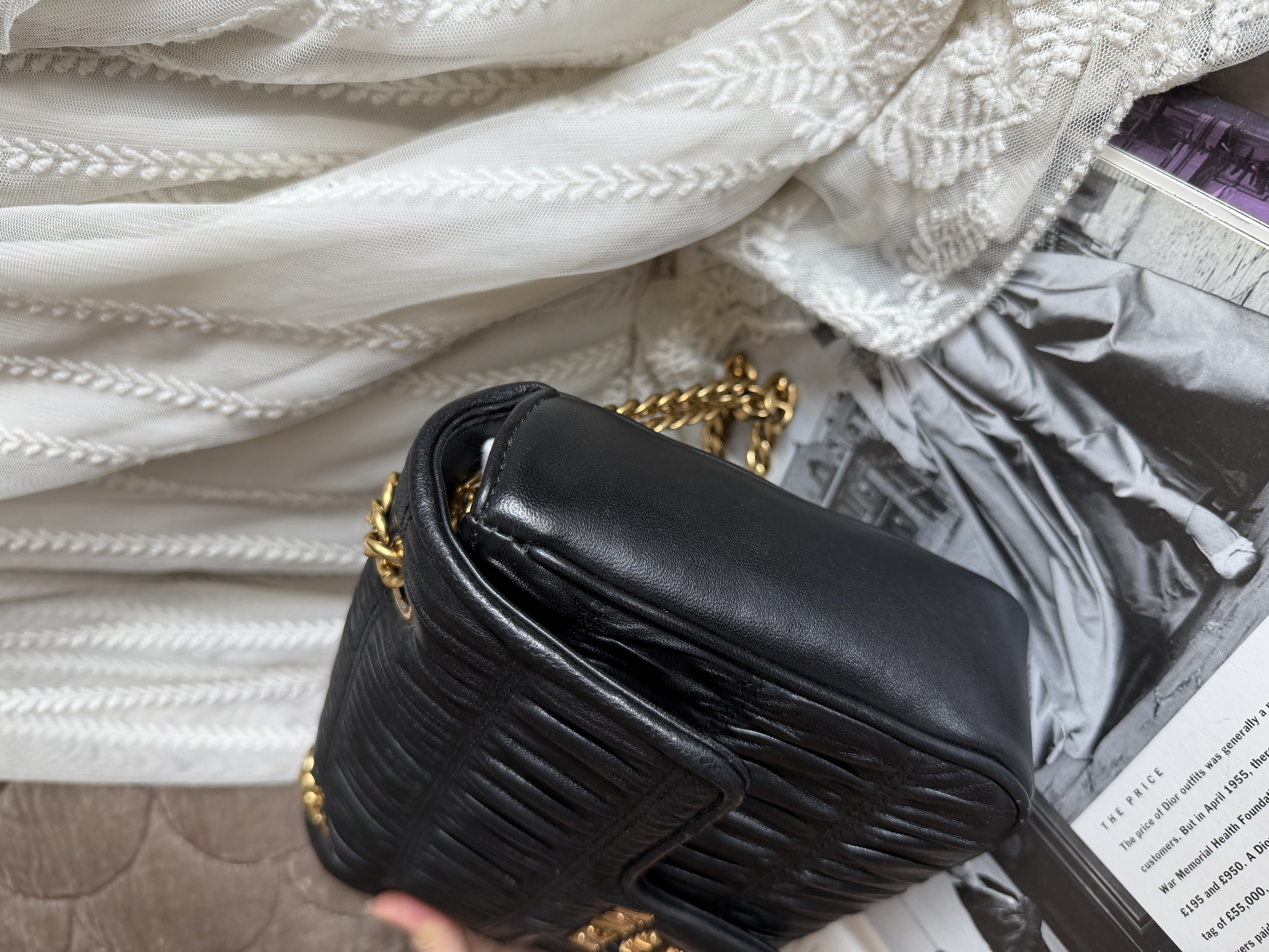 Prada Matelassé chain bag.