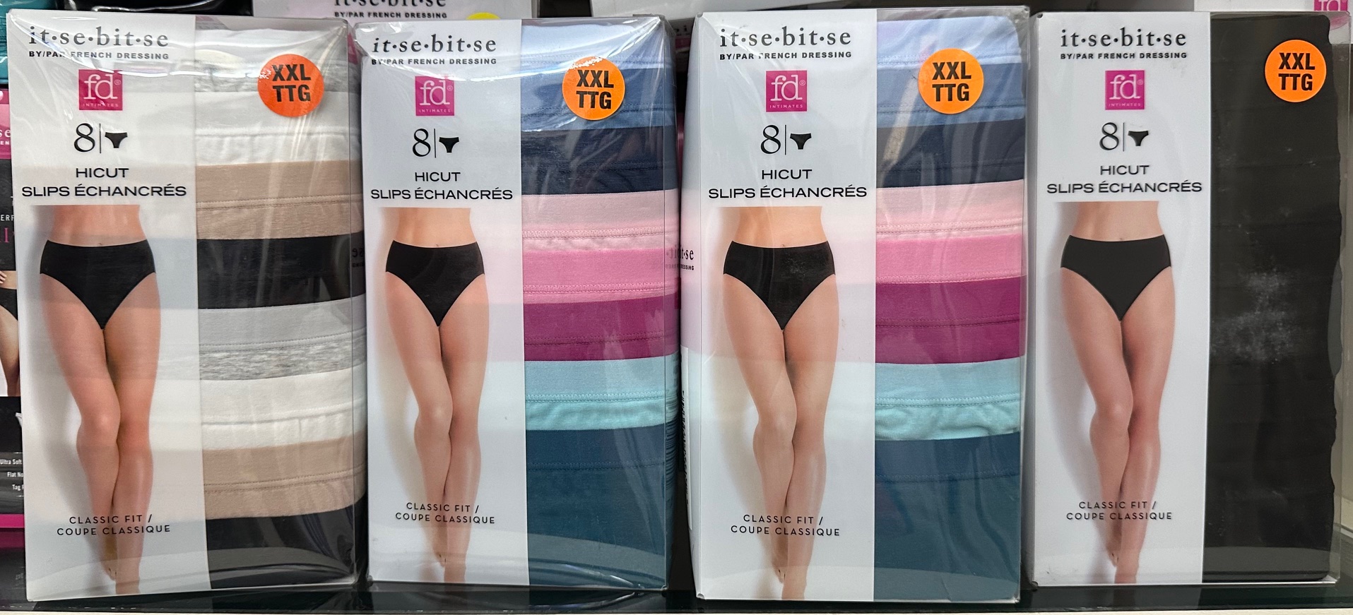 EUROPE FIT 【it-se-bit-se 王牌熱賣新色】8件裝 I 純棉內褲 Cotton Stretch Bikini