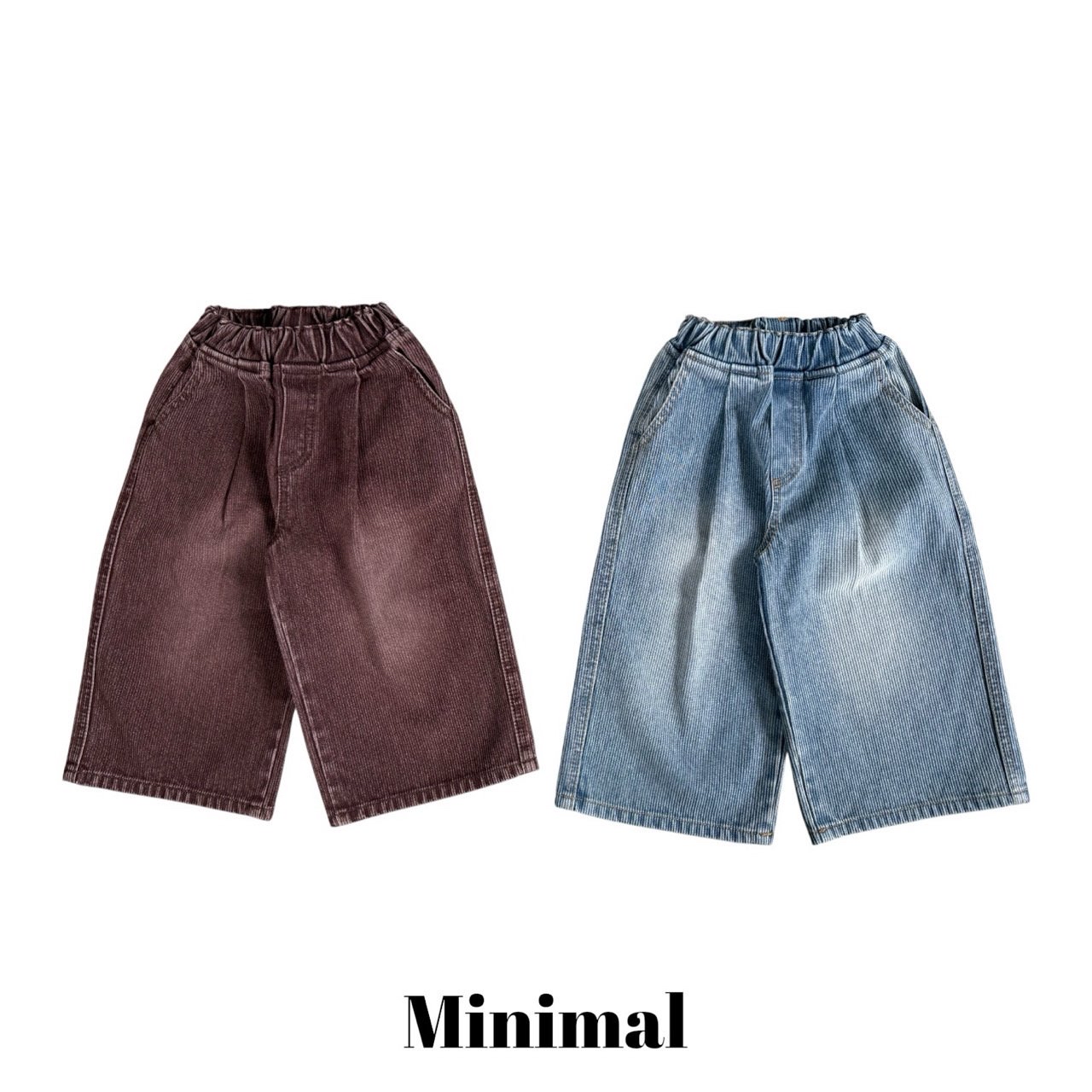 Mnm | Ribbed sand denim