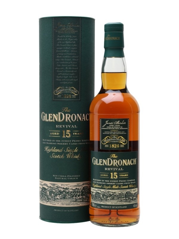 格蘭多納15年「復活」單一麥芽蘇格蘭威士忌 The GlenDronach 15 Year Old "Revival" Single Malt Scotch Whisky 46% 700ml