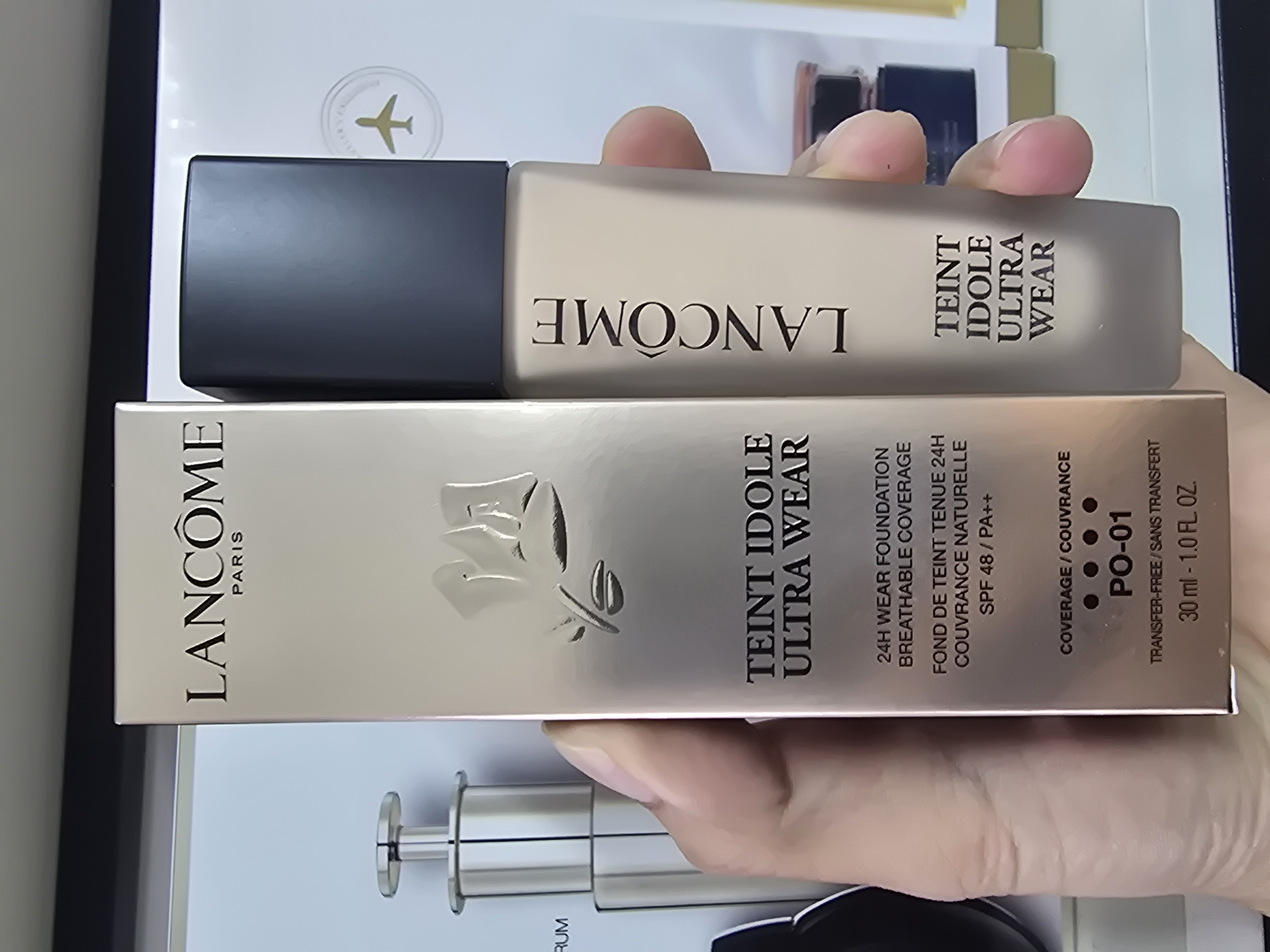 清貨價 Lancome 持妝粉底液30ml po-01色