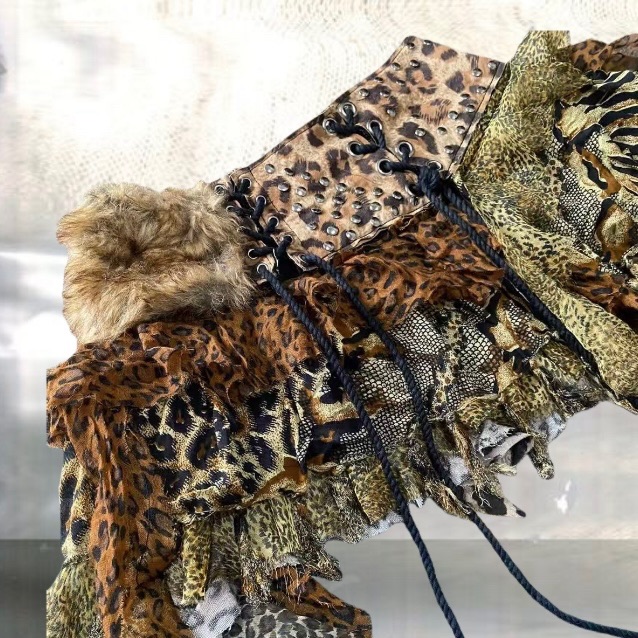 Leopard Print Handmade Skirt