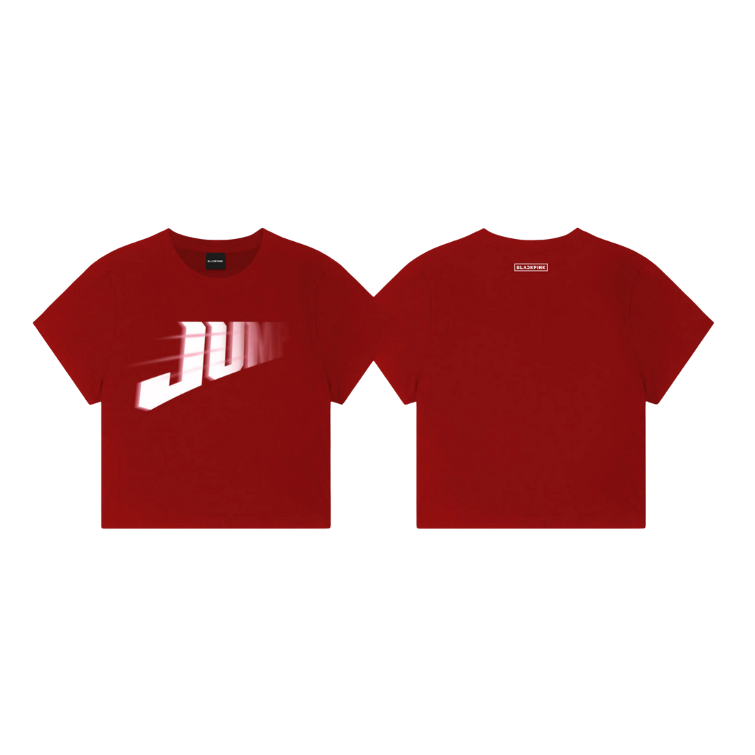 BLACKPINK - [JUMP] BLACKPINK T-SHIRT - RED - SLIM CROP FIT