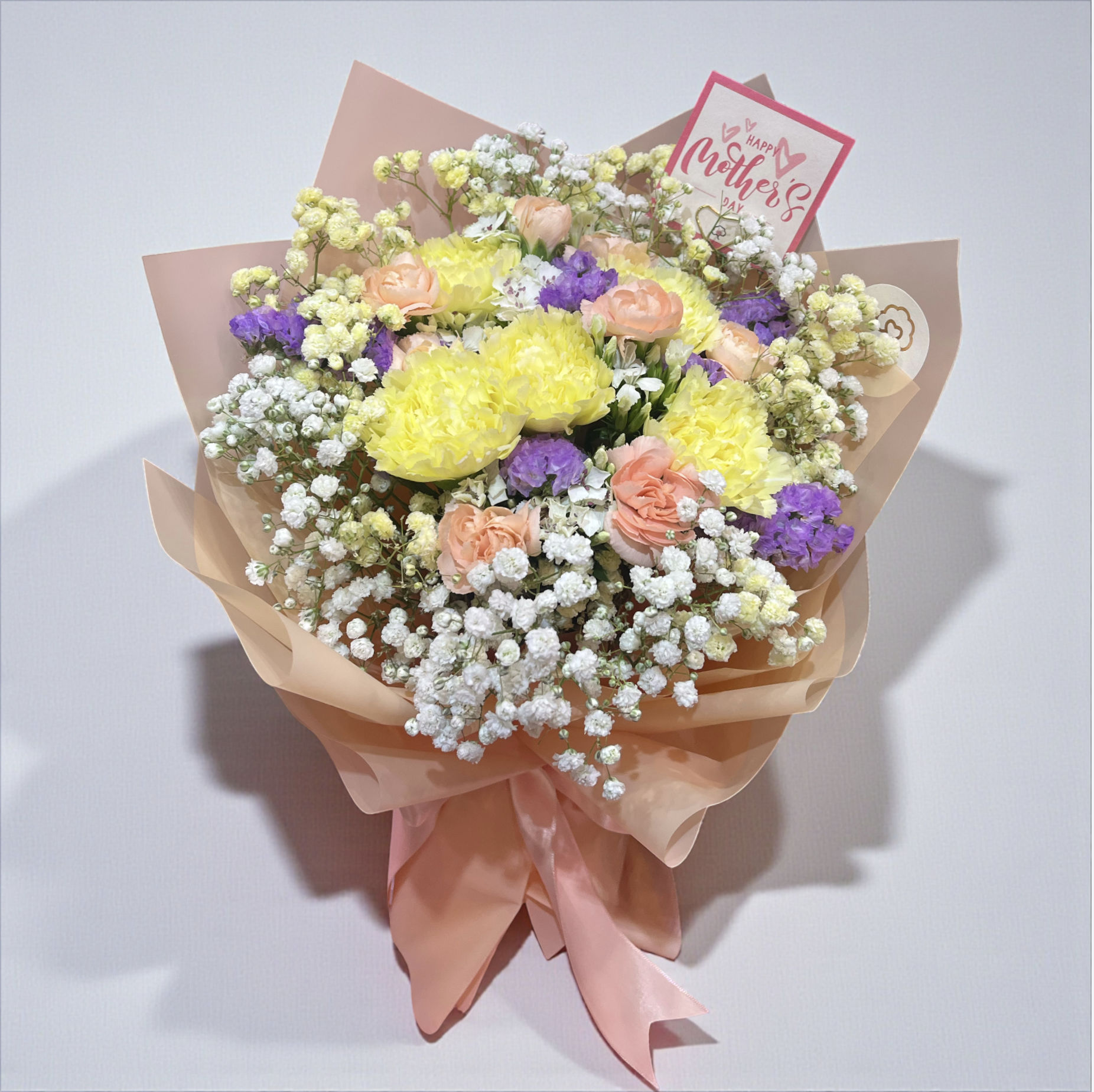  👉🏻鮮👈🏻黃色康乃馨 丨主花 3支 5支丨母親節花束丨黃色花束丨康乃馨花束丨將軍澳花店丨觀塘花束