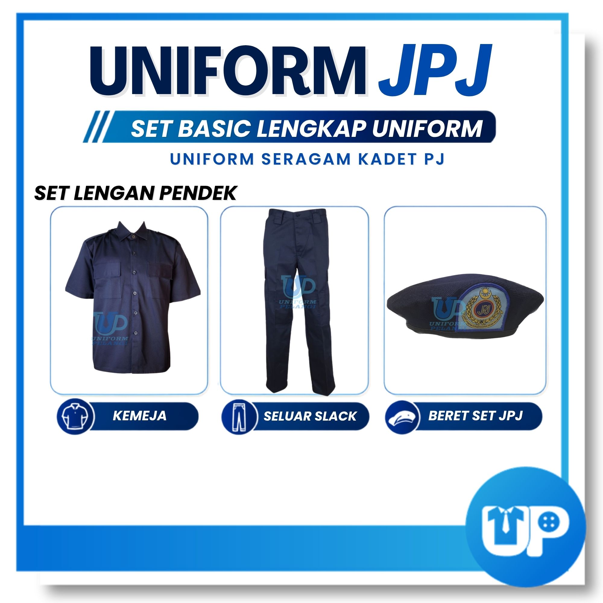 (SET LENGKAP) Kadet JPJ Jabatan Pengangkutan Jalan Pakaian Seragam Uniform Lengakap Sekolah Menengah