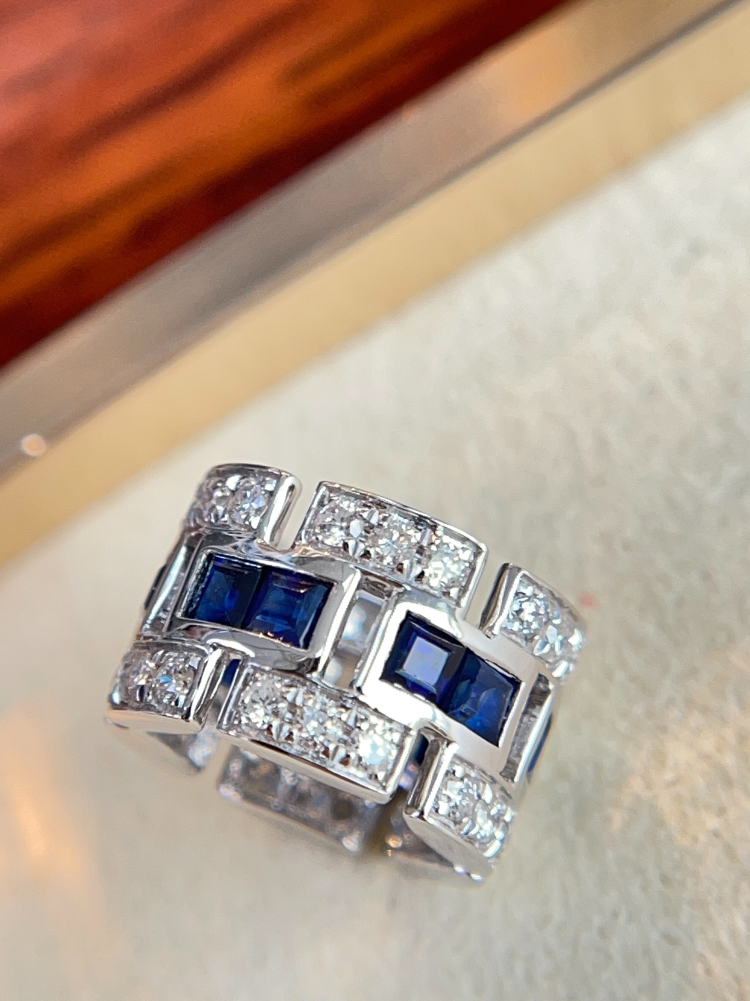 Sapphire Diamond Link Pendant N031352