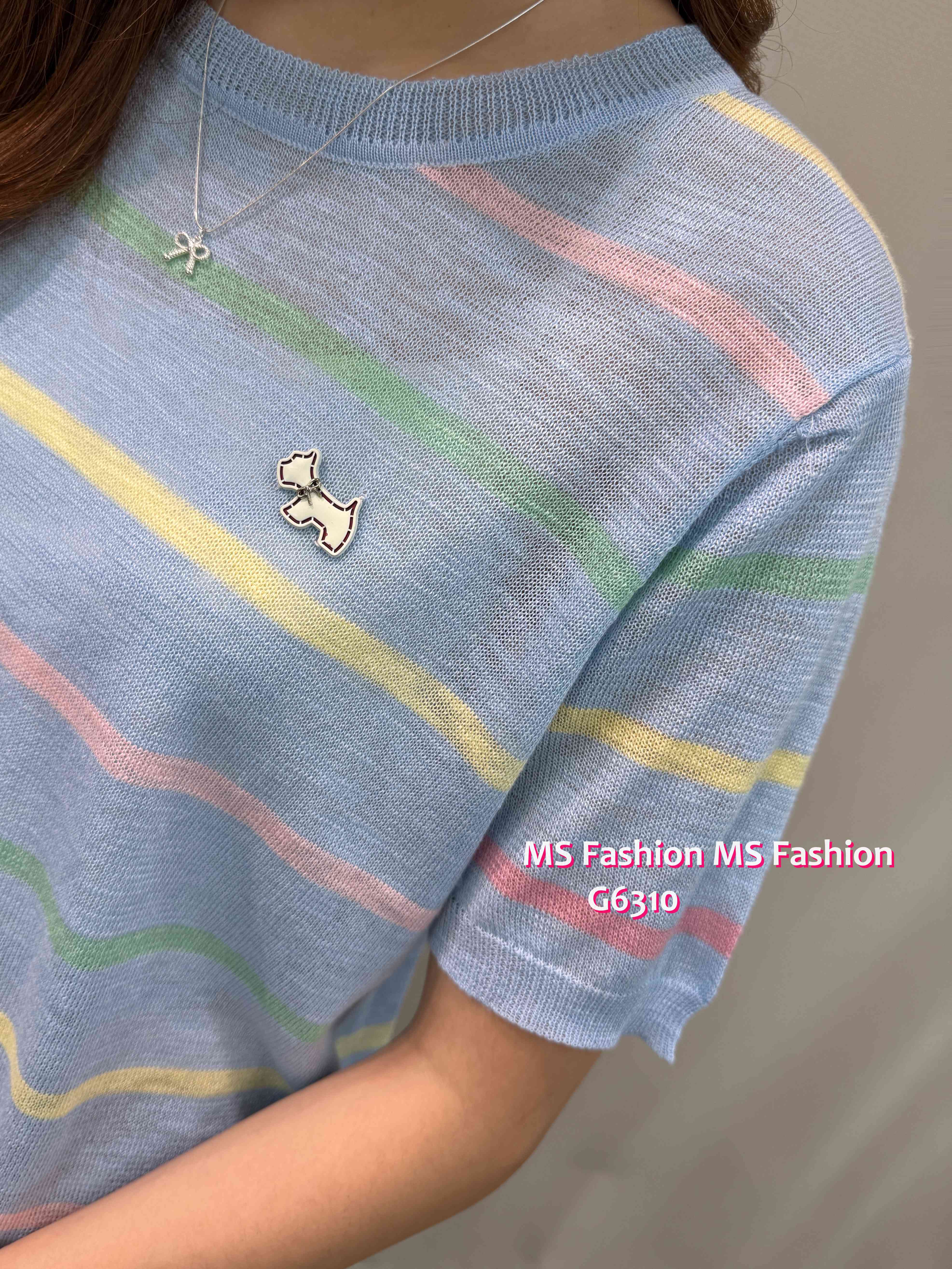 G6310 靚色橫間top
