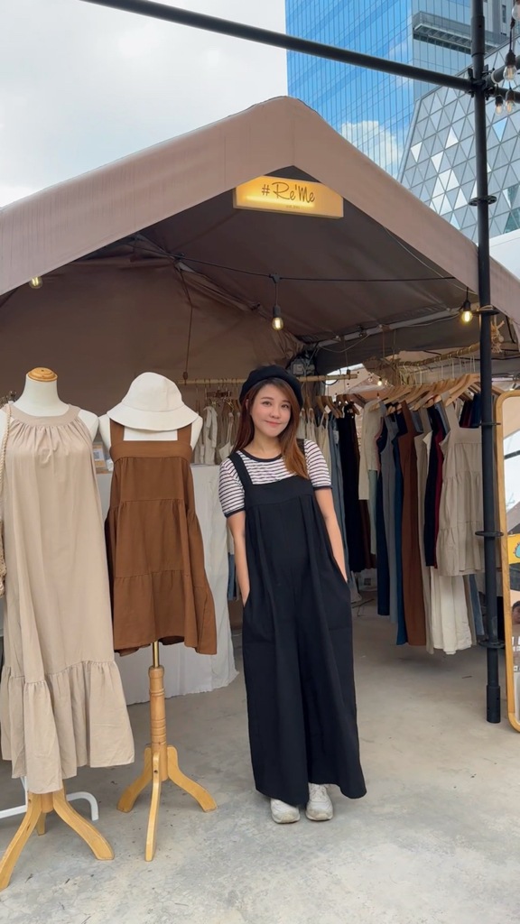 日系简约松弛感连身裤