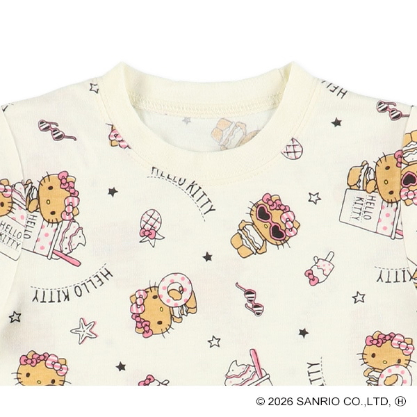 🇯🇵預訂 日本直送🇯🇵清爽材質烤焦Hello Kitty滿印包腹短袖家居服上下套裝