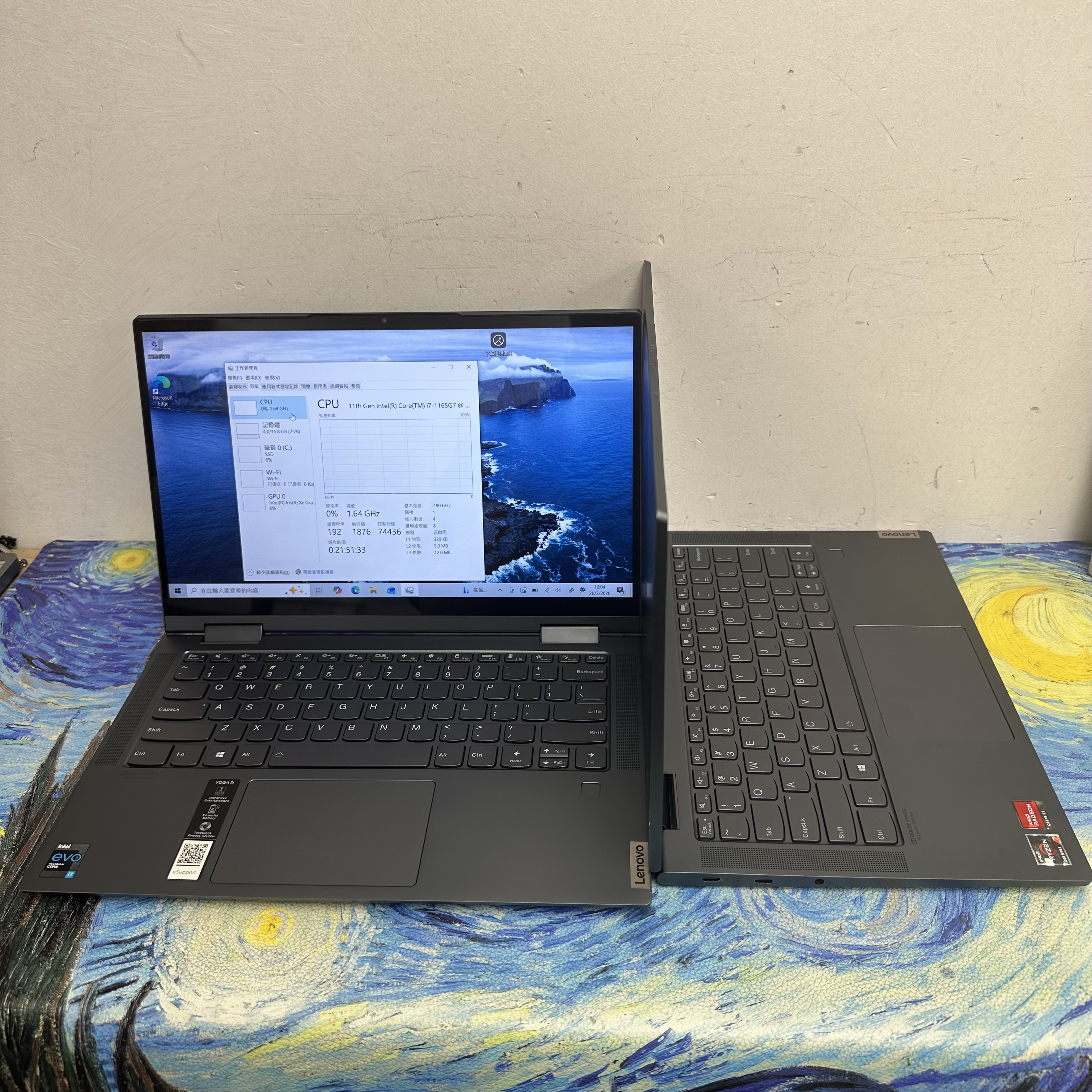 (14寸聯想360度 Touch Mon🔥) Lenovo Yoga Intel i7-1165G7 / AMD Ryzen 7 5800U/16GB Ram/512GB,1TB SSD/超靚機身/ Dolby ATMOS / Laptop / Notebook / 炭灰色 / Movie / Netflix / Tablet / 平板 / 