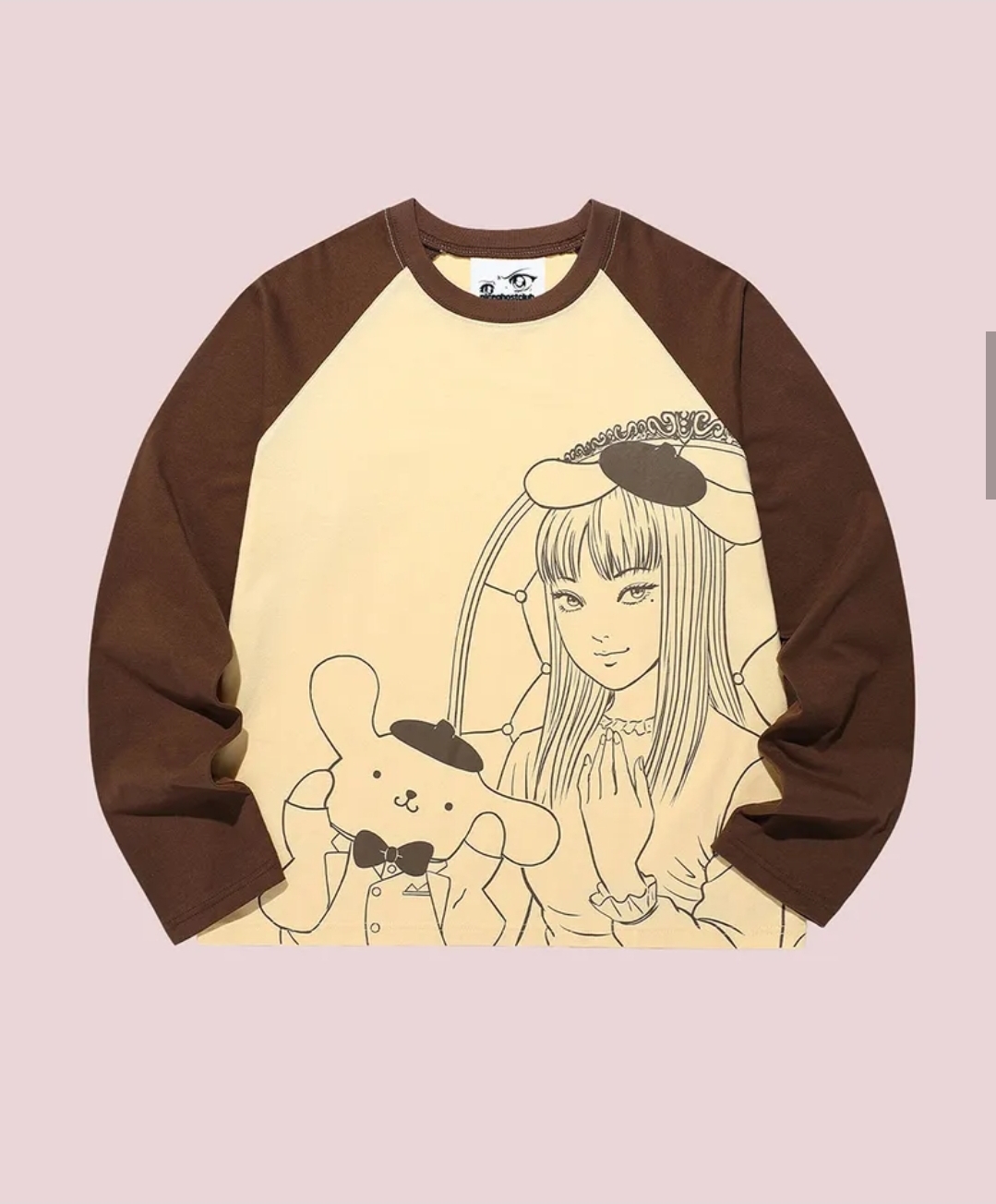 伊藤潤二  × Sanrio × niceghostclub 聯動限定系列｜黃色玉桂狗Tee款