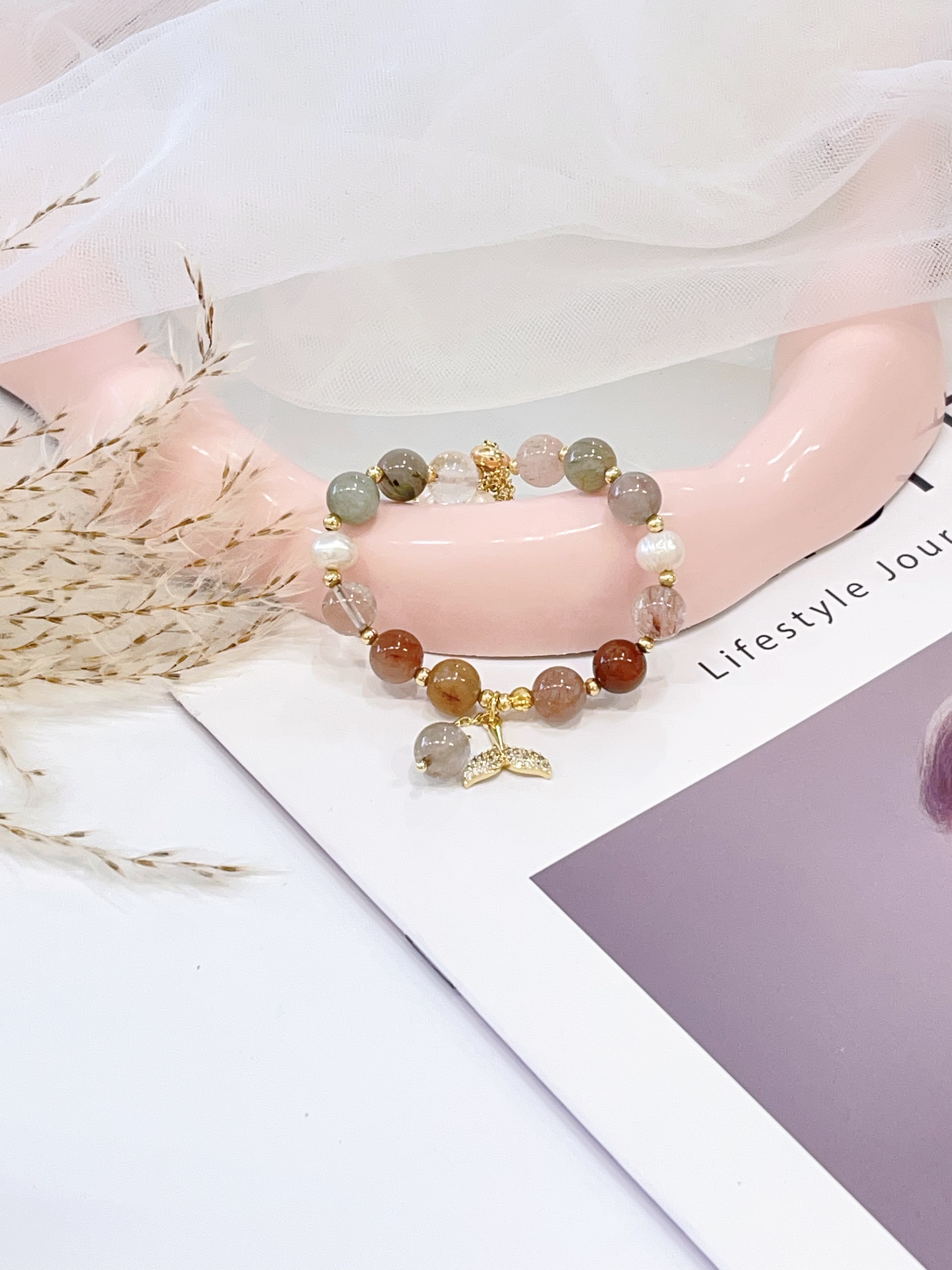 🌈 多宝水晶 × 珍珠手串 Multicolor Crystal & Pearl | 8mm