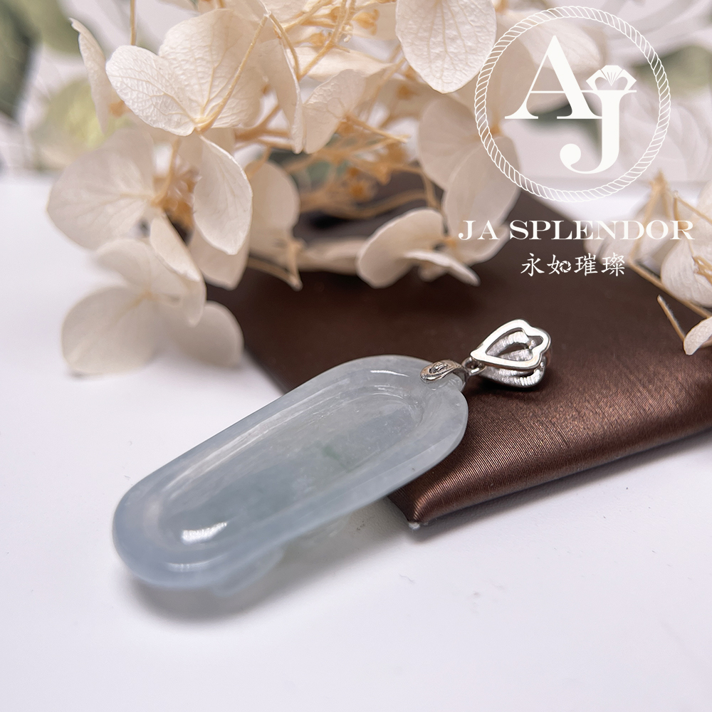 JNS-344 天然翡翠A玉-福到蝙蝠純銀吊墜