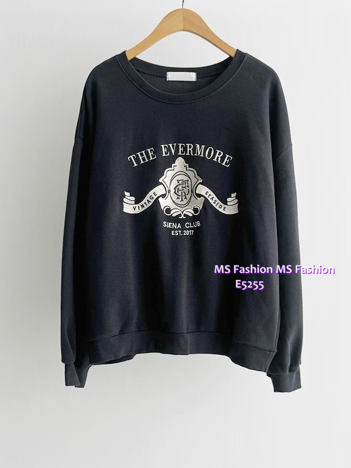 E5255 簡約print薄身衛衣