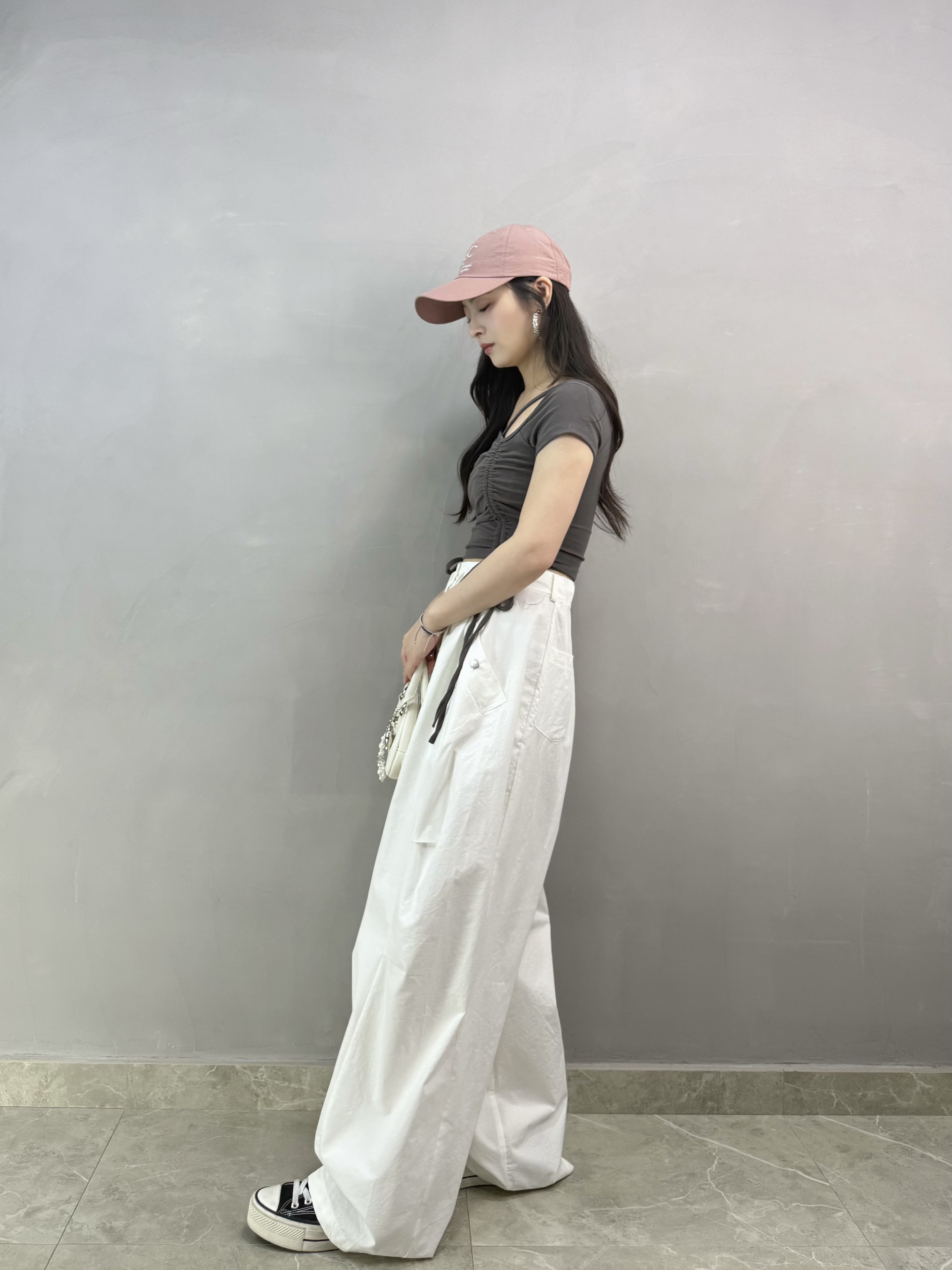 W60 設計感束繩Bra Top Tee