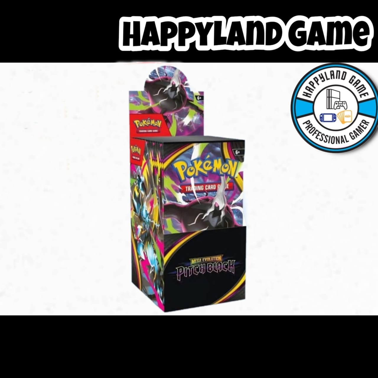 Pokemon TCG Card Game Mega Evolution : Pitch Black - 18CT Booster Box (ME05) 