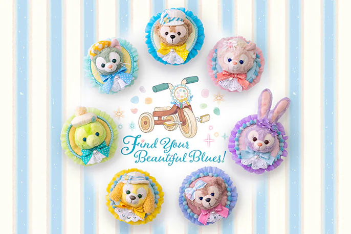 【預訂】DisneySea 25th Duffy Find Your Beautiful Blue - Olu Mel 公仔襟章吊飾