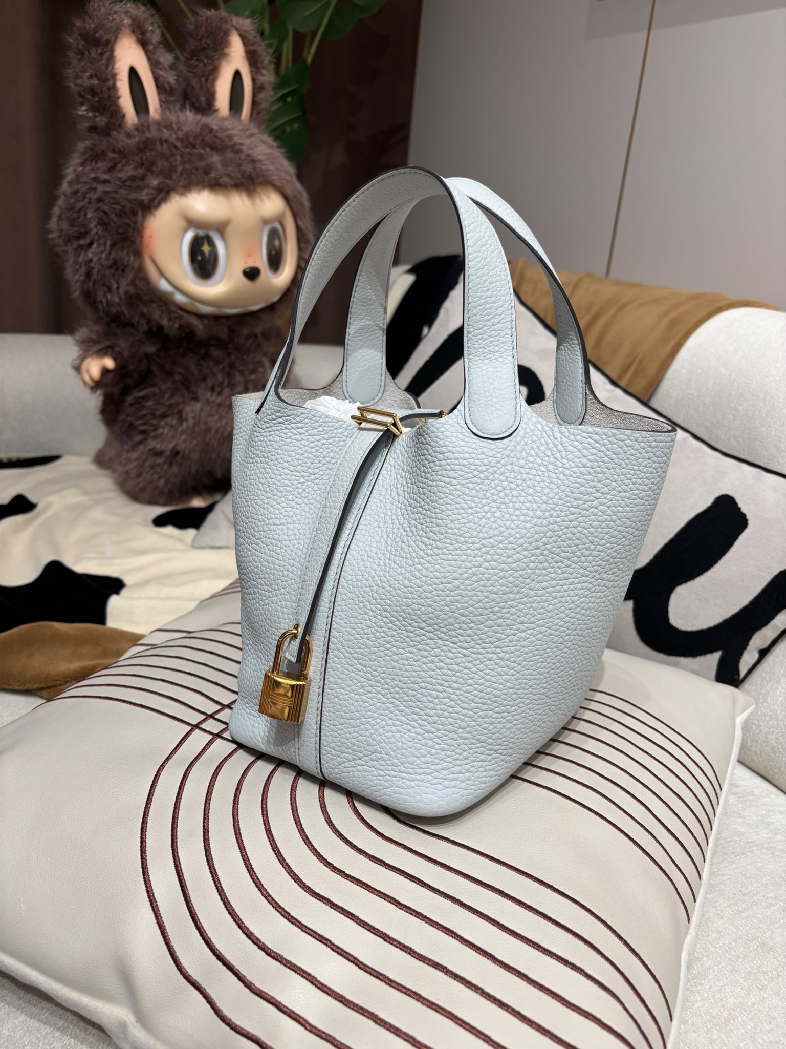 Hermes Picotin 18 Stamp B 聖杯藍金扣 100%Authentic, 95%New ✅Key Lock✅Dust bag