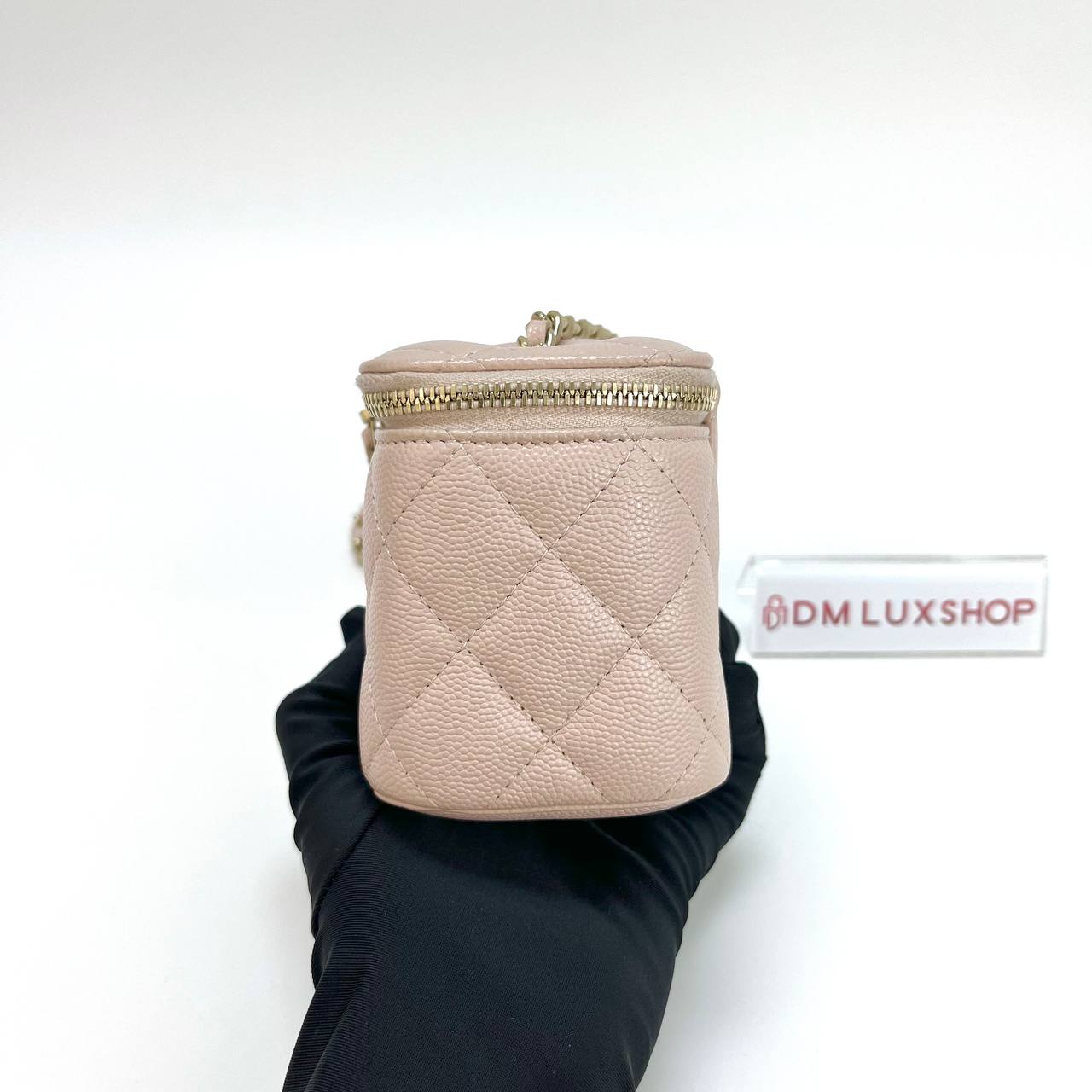 Chanel Light Pink Caviar Mini Vanity Case (Serial 30, Y: 2020)