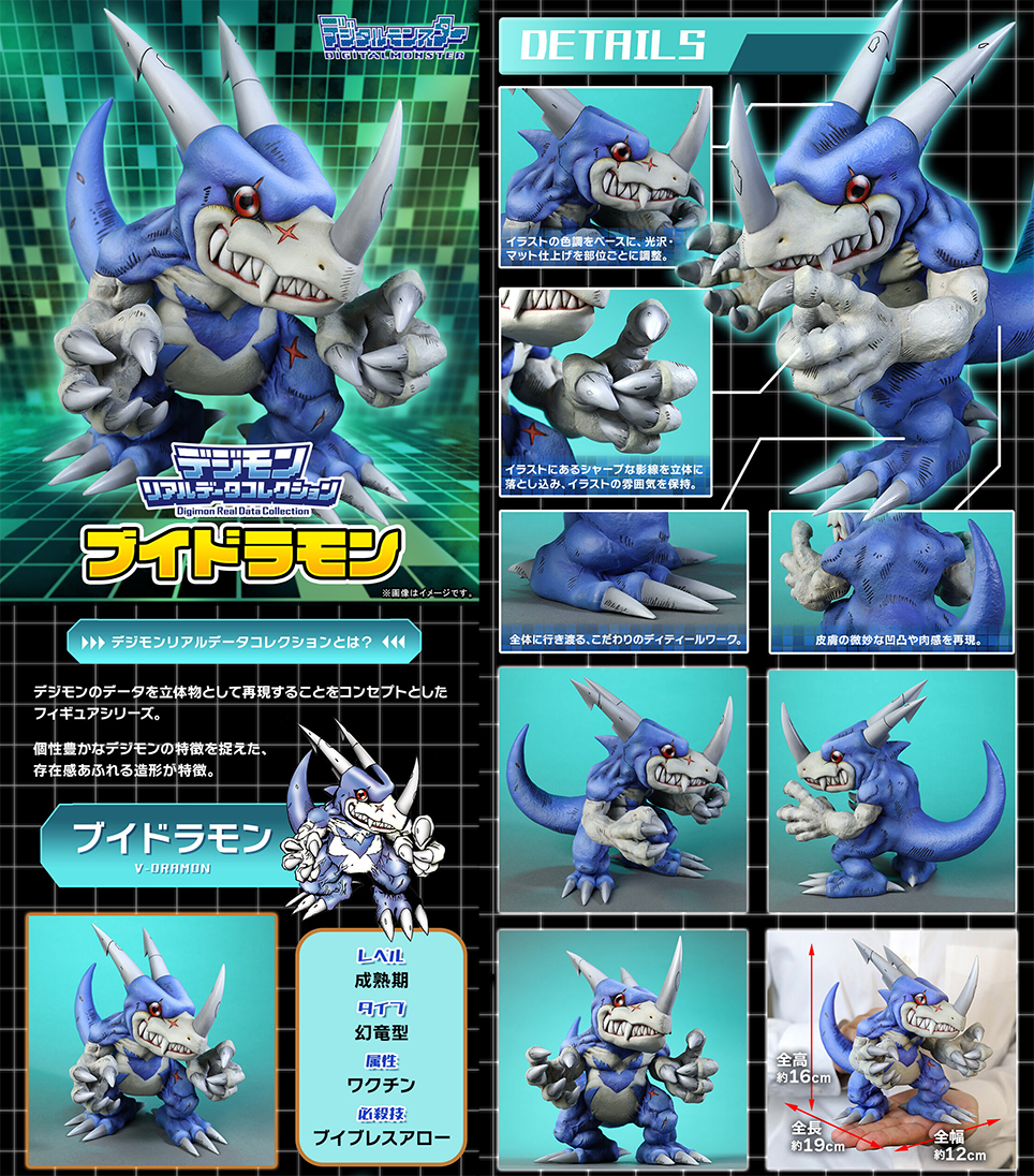 (預訂訂金 $400) (總價 $910) (魂限) Plex 數碼暴龍 Digimon Real Data Collection V龍獸 V-dramon (行版)