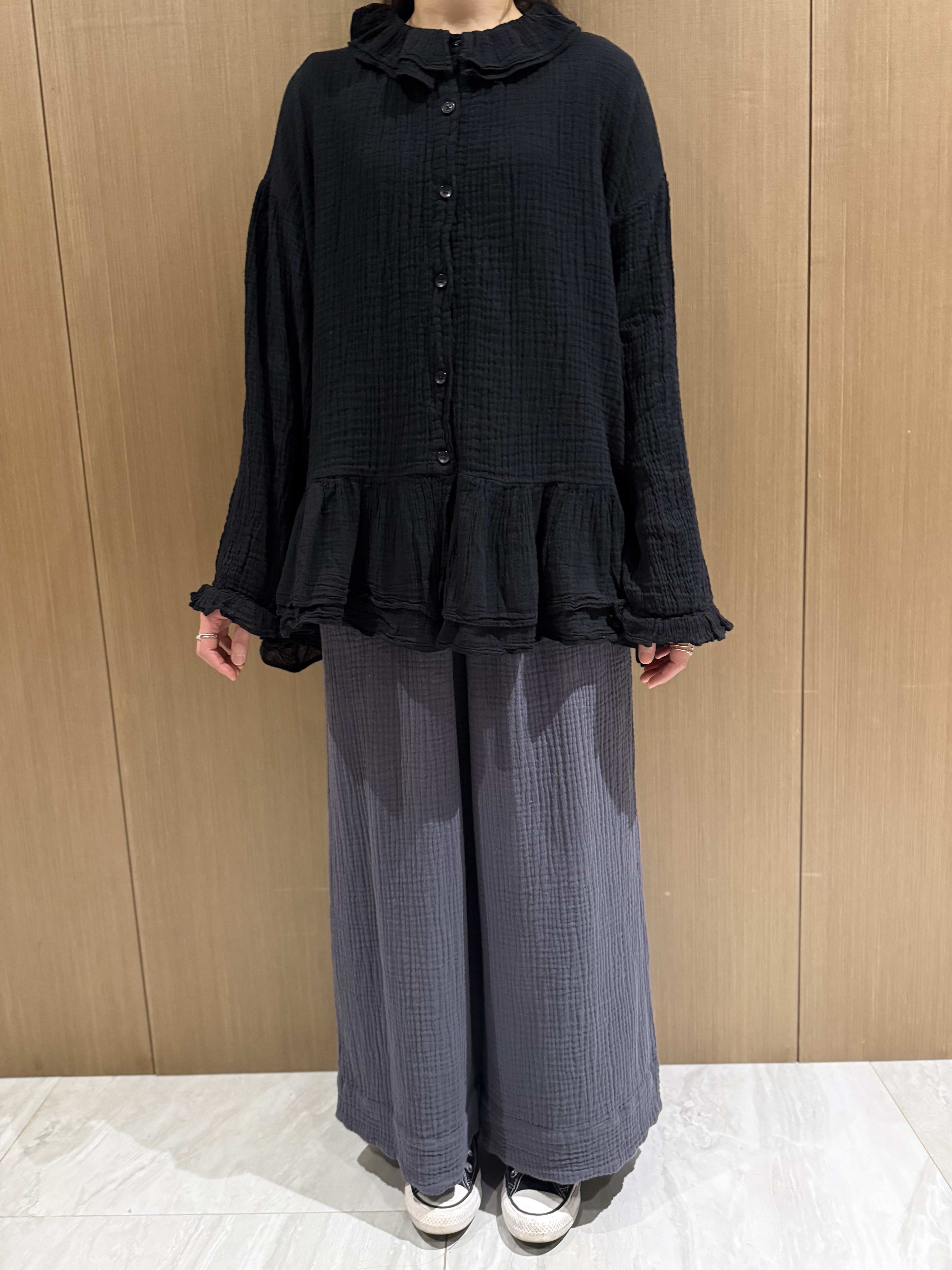 𝐍𝐄𝐖新版荷葉領𝐛𝐛棉𝐭𝐨𝐩