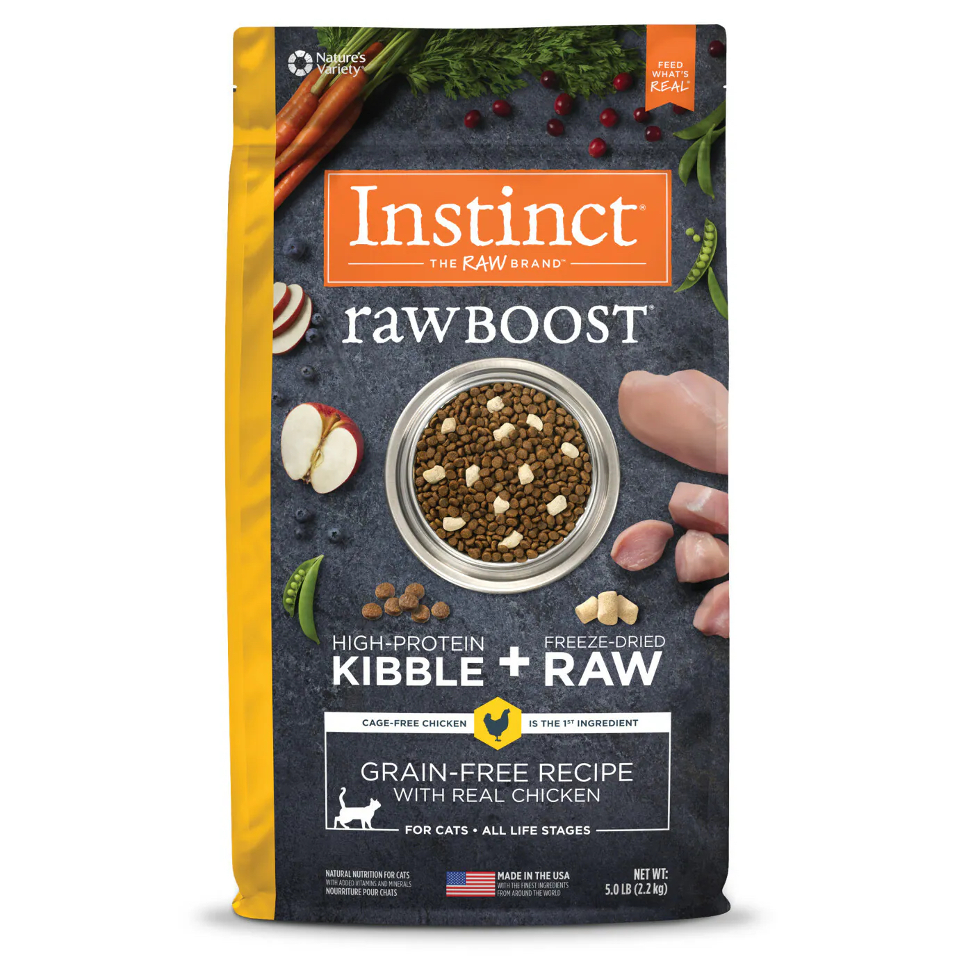 Instinct 本能 Raw Boost 無穀物 凍乾生肉系列 貓糧（雞肉配方）