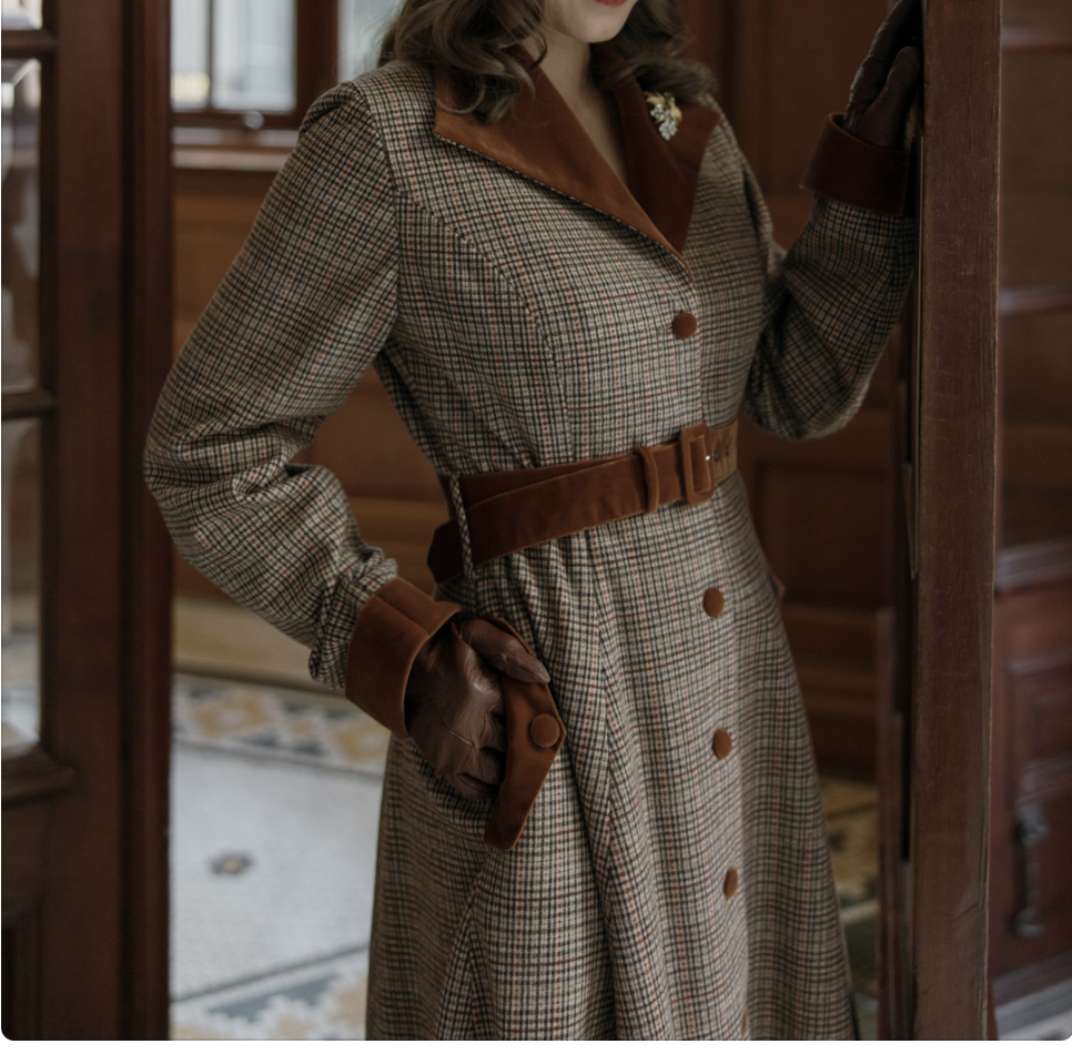 (Ready/Custom-Made) 1950s Inspired Lady Sherlock Princess Coat Dress (FM198)