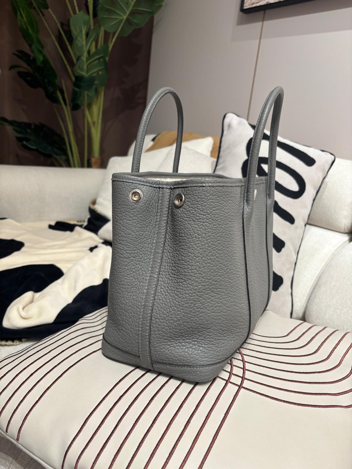 Hermes Garden Party 30 Stamp U 積雨雲灰 100%Authentic, 95%New ✅Dust bag