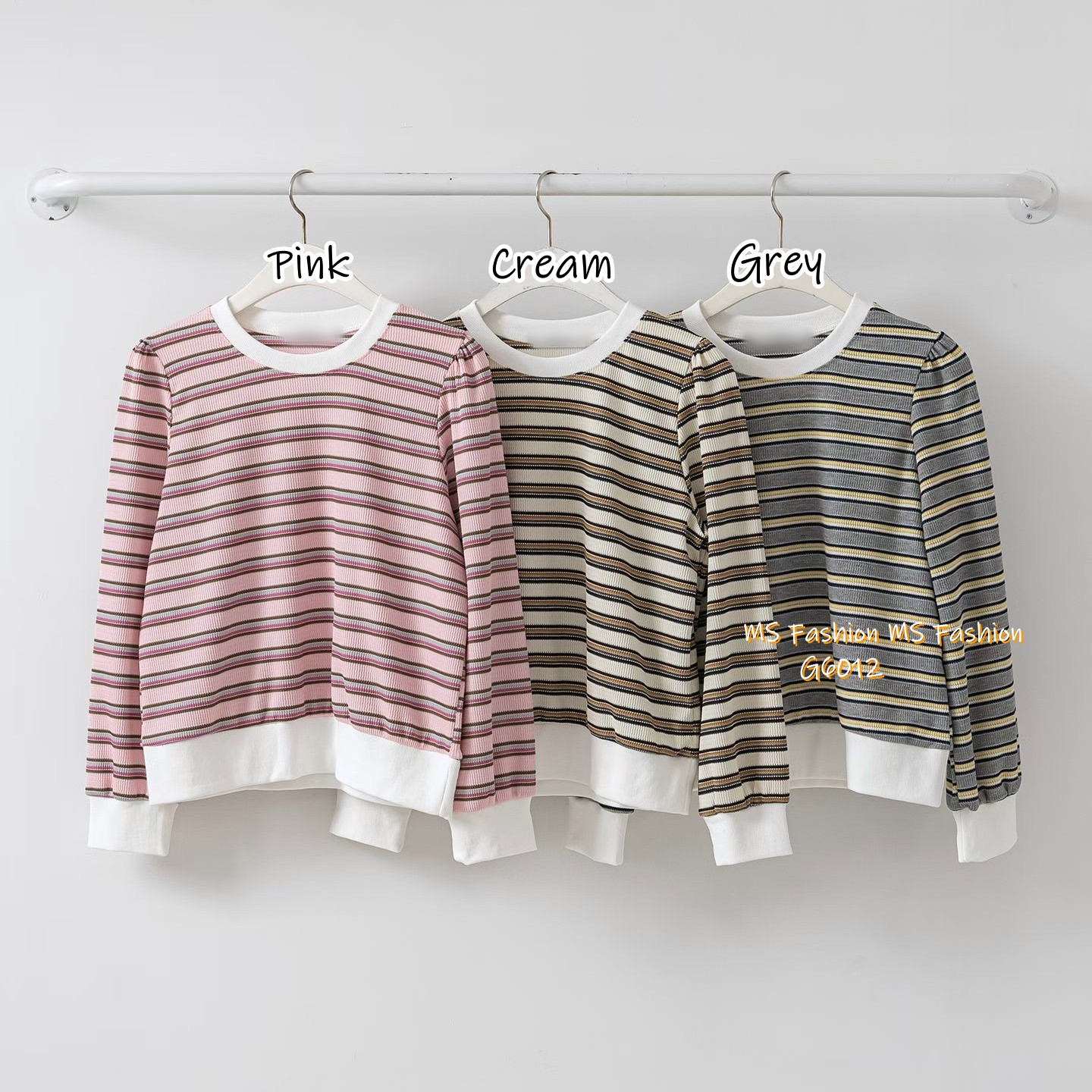 G6012 韓國🇰🇷拼色橫間top