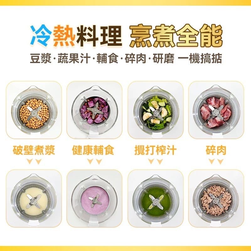 Yohome 7重降噪免濾萬用全家健康營養料理破壁機 YH-0099