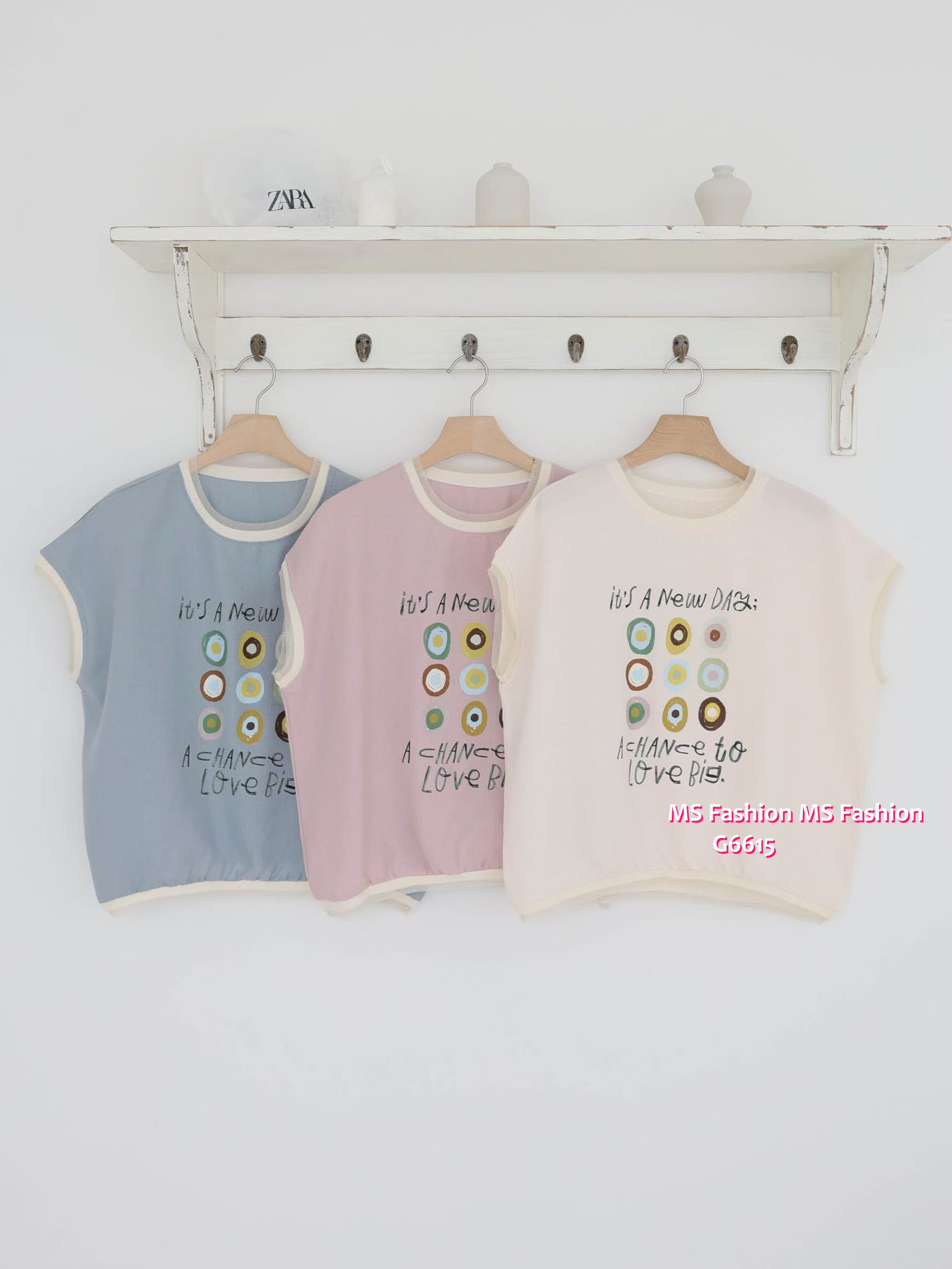 G6615 靚print字母top
