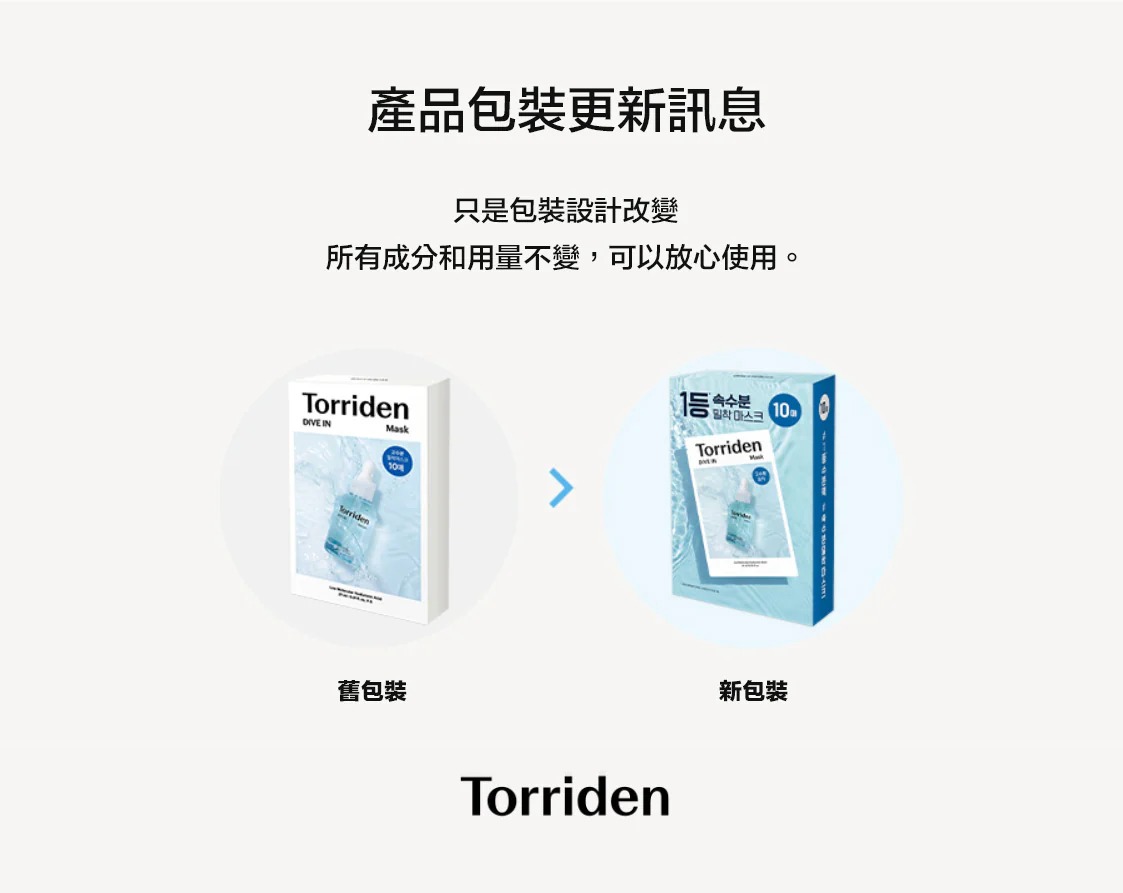 Torriden - Dive In 微分子玻尿酸面膜20片裝