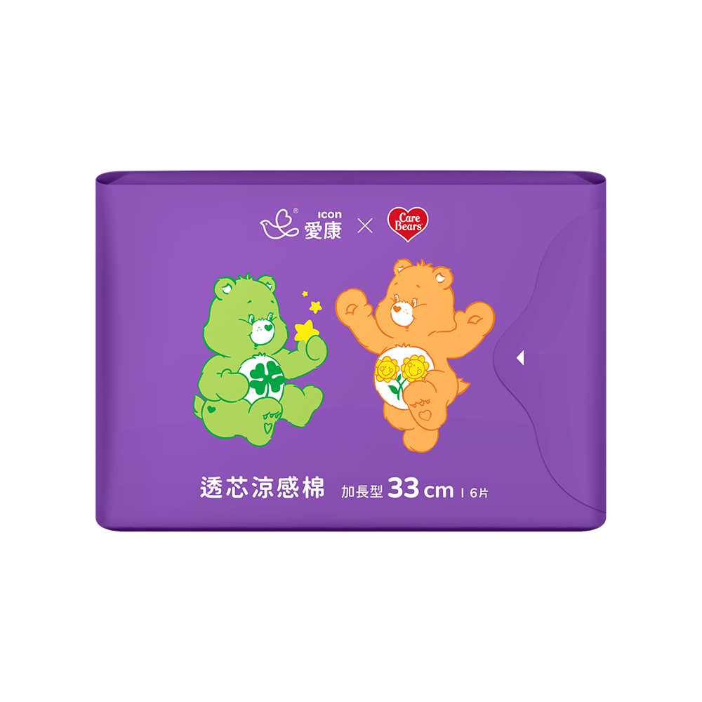 【台灣】CARE BEARS 愛康透芯涼感棉 夜用型 28cm（7片）