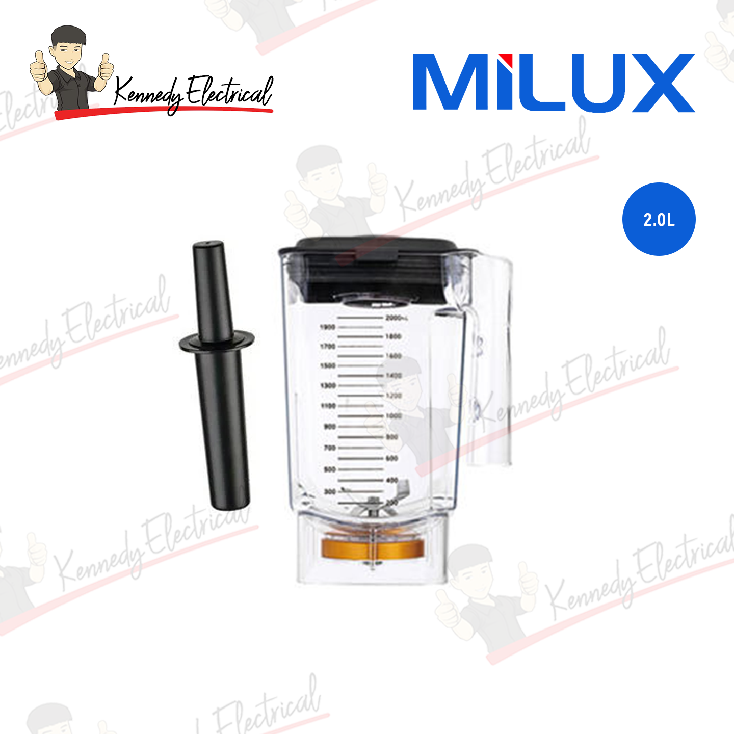 Milux 2.0L Commercial Blender Jug Set (MCBJ-2000)