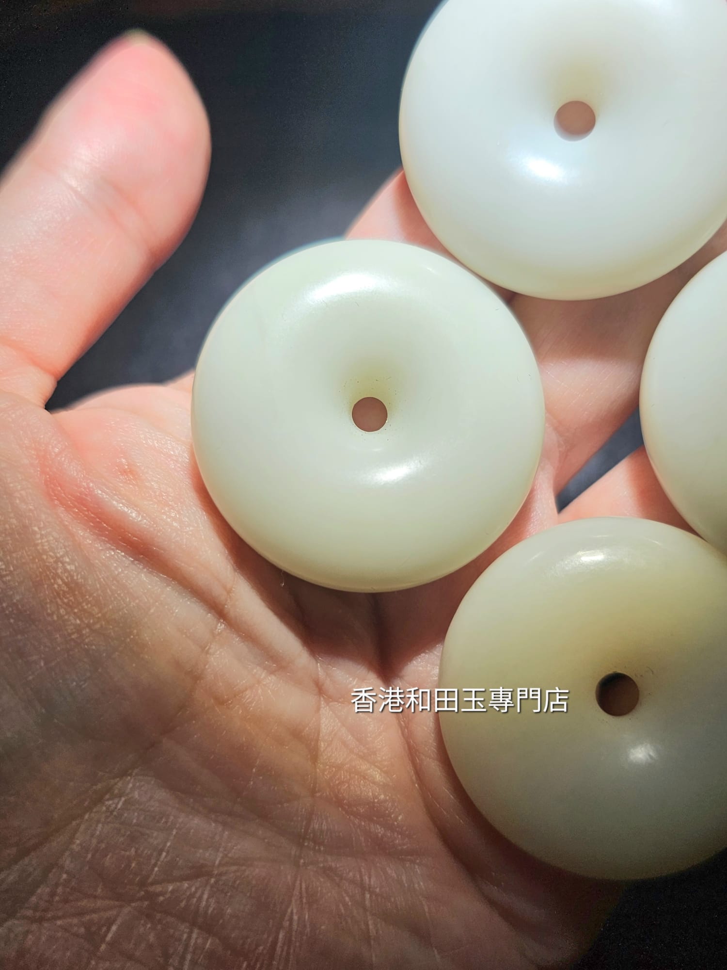 和田白玉平安扣