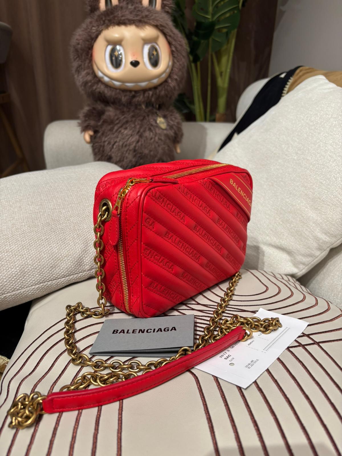 Balenciaga Chain Shoulder Bag小牛皮 camera bag 502026 100%Authentic, 98%New ✅Dust bag