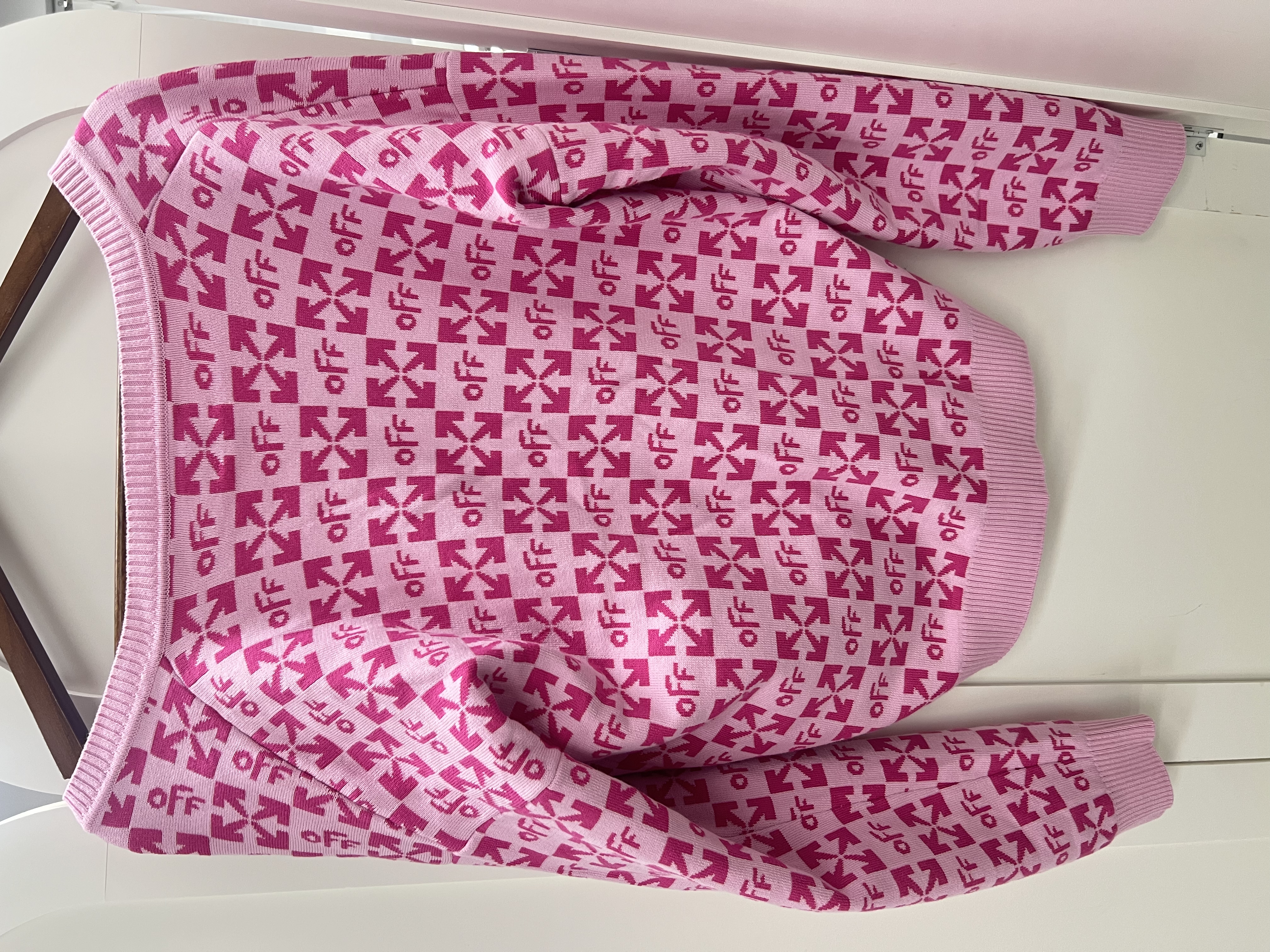 Pre-owned Off-White Kids Pink Monogram Cardigan / Product Code: 26040526