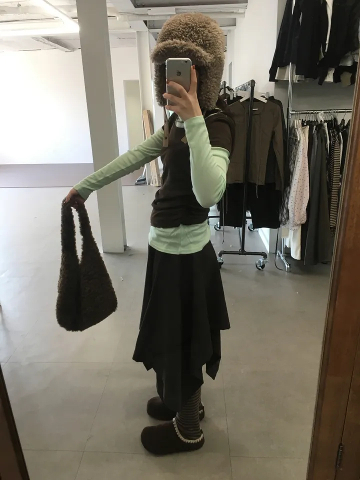 Layered Ruched Long Sleeve Top