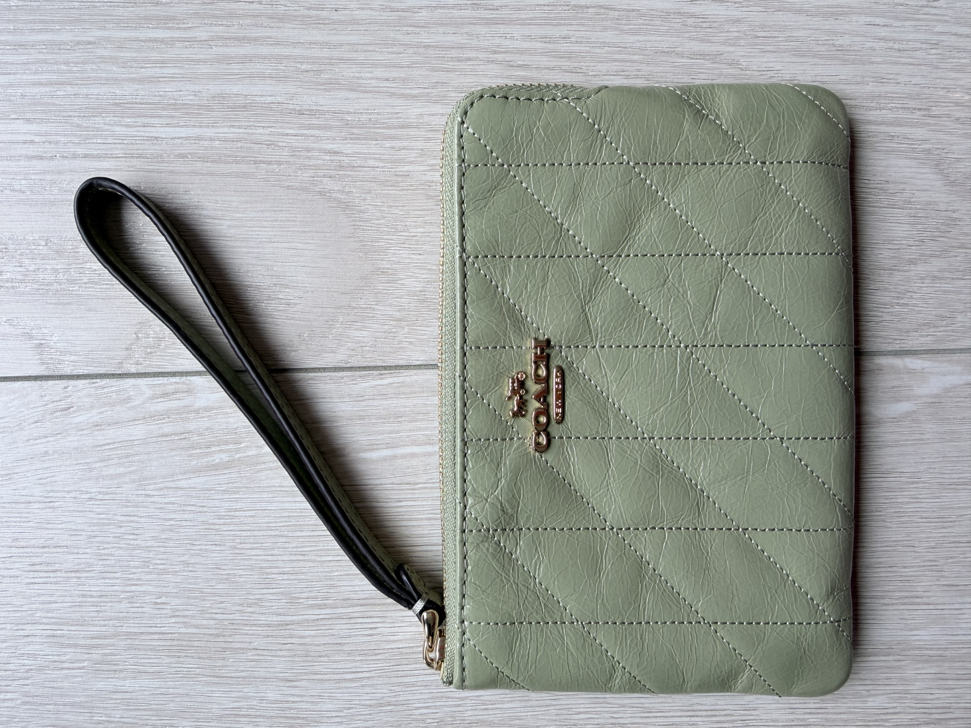 Coach Corner Zip Wristlet 單層拉鍊手拎袋仔