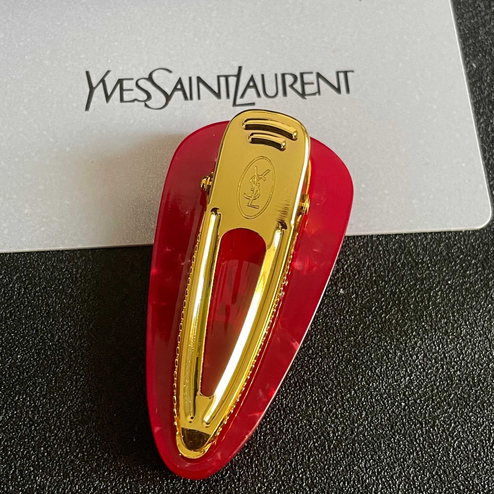【原單】YSL 聖誕新年幸運紅髮夾 - 禮盒裝