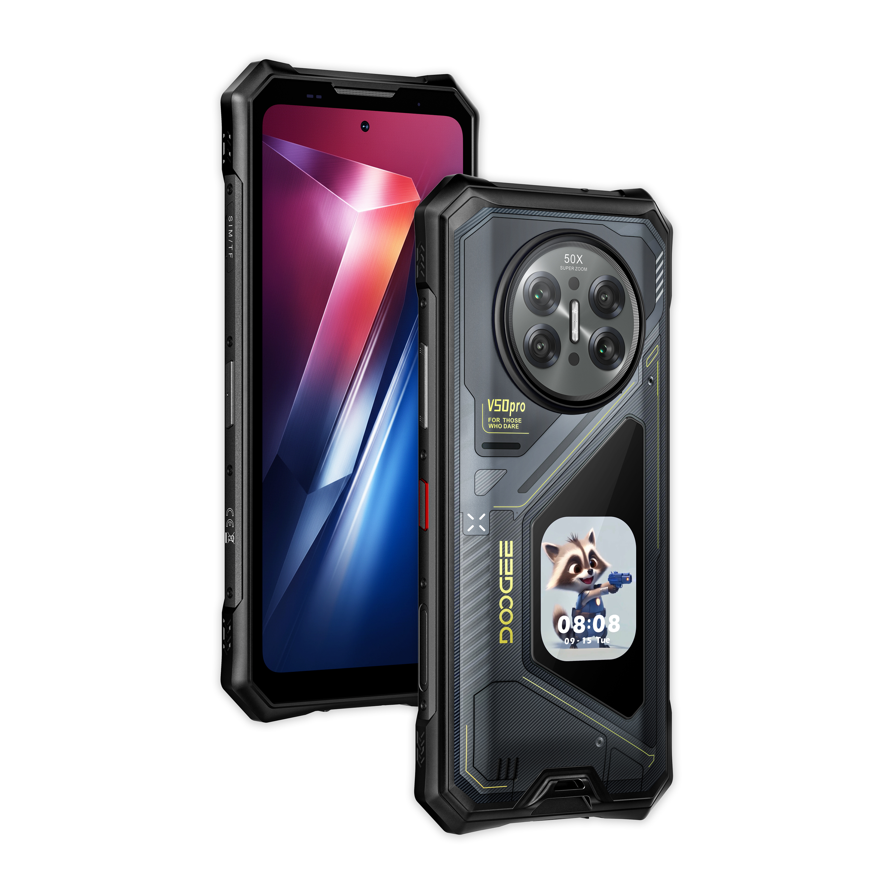 DOOGEE V50 Pro 5G | Dimensity 8300 6.78吋 120Hz 11000mAh 200MP 夜視 後置AMOLED屏幕 PoC對講 Wi-Fi 6E 三卡槽 AI工具 三防手機 Rugged Phone